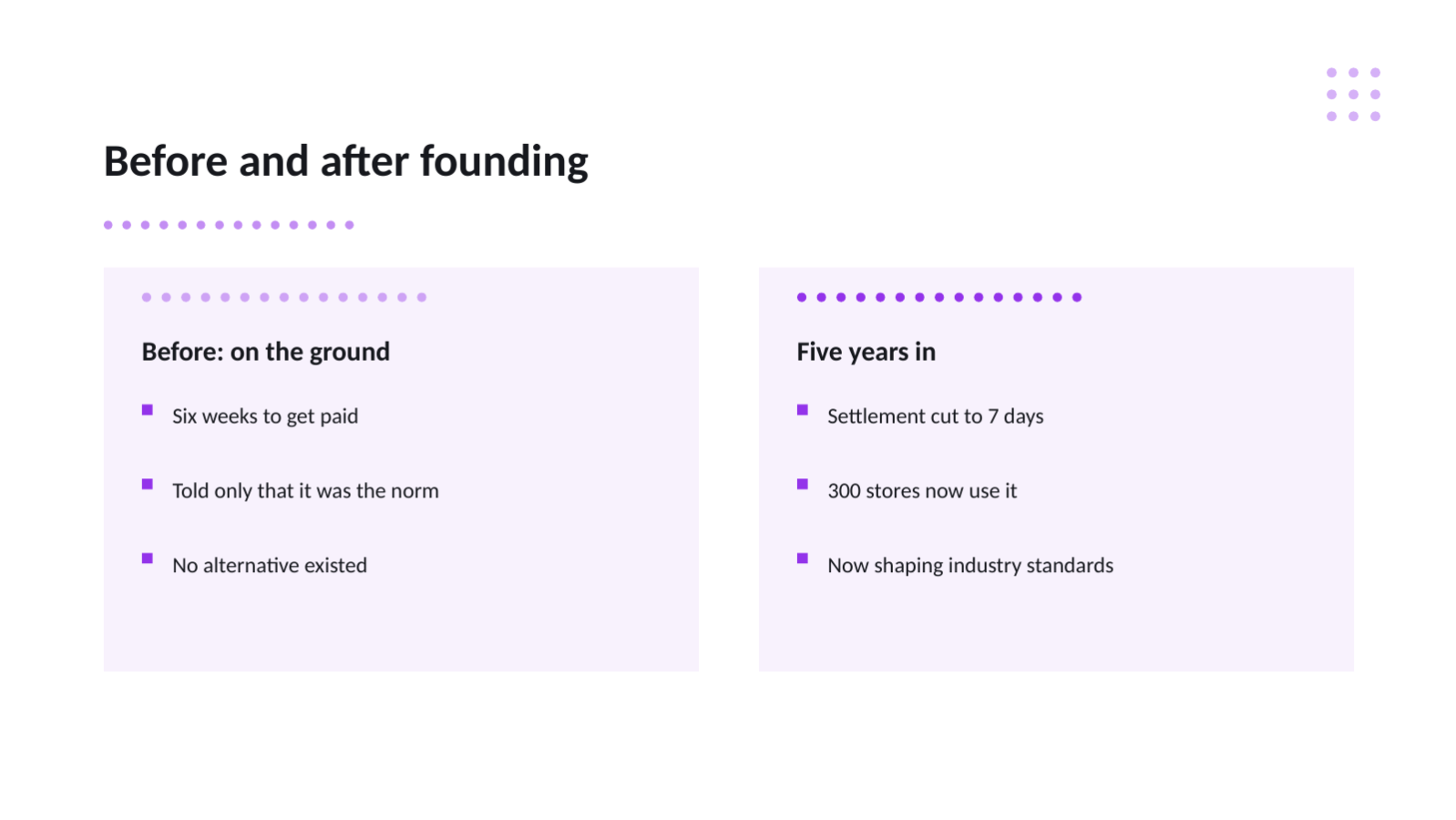 Slide 5 — Founder Story Deck