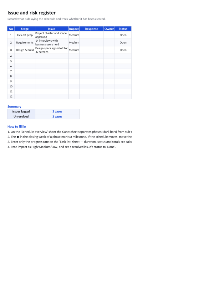 Preview 3 — Project Gantt Chart