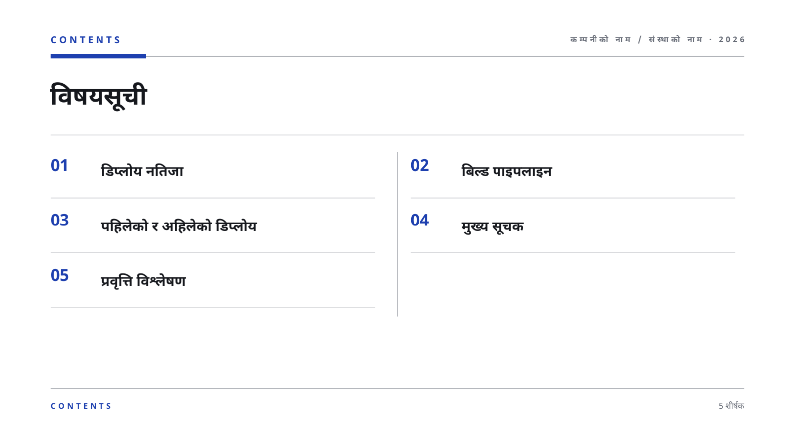 स्लाइड 2 — DevOps सञ्चालन प्रतिवेदन