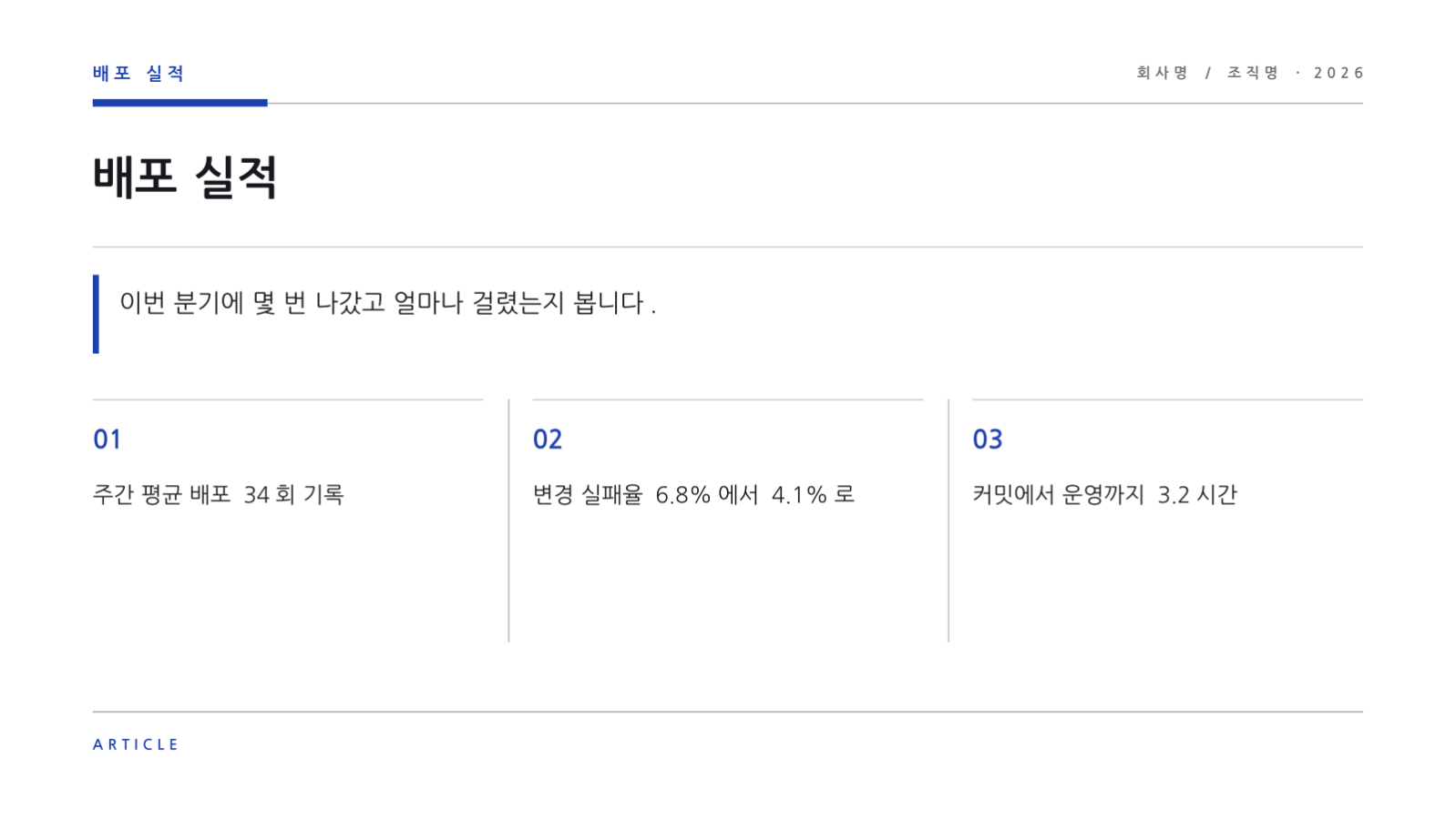 슬라이드 4 — DevOps 운영 보고