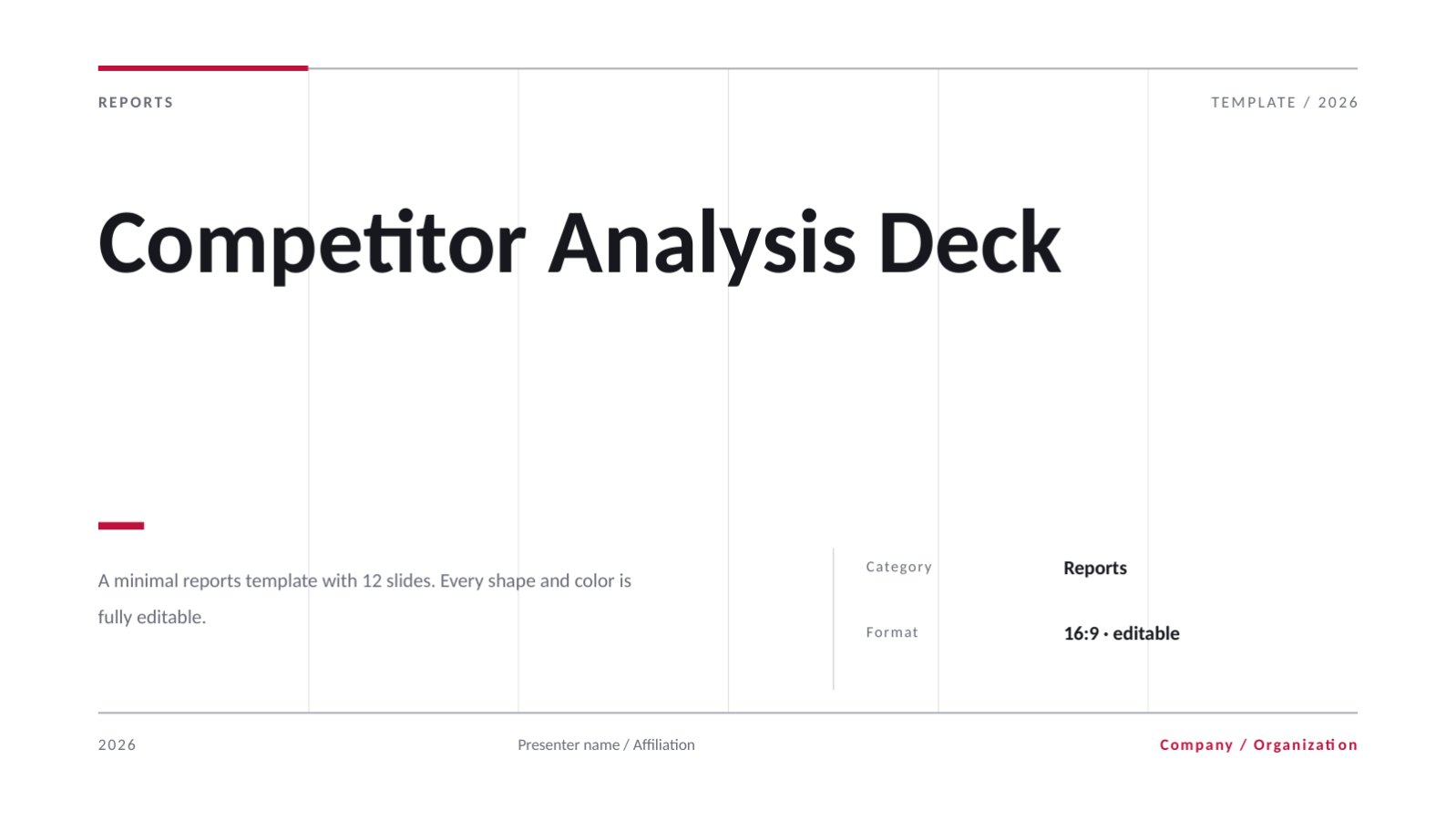 Slide 1 — Competitor Analysis Deck