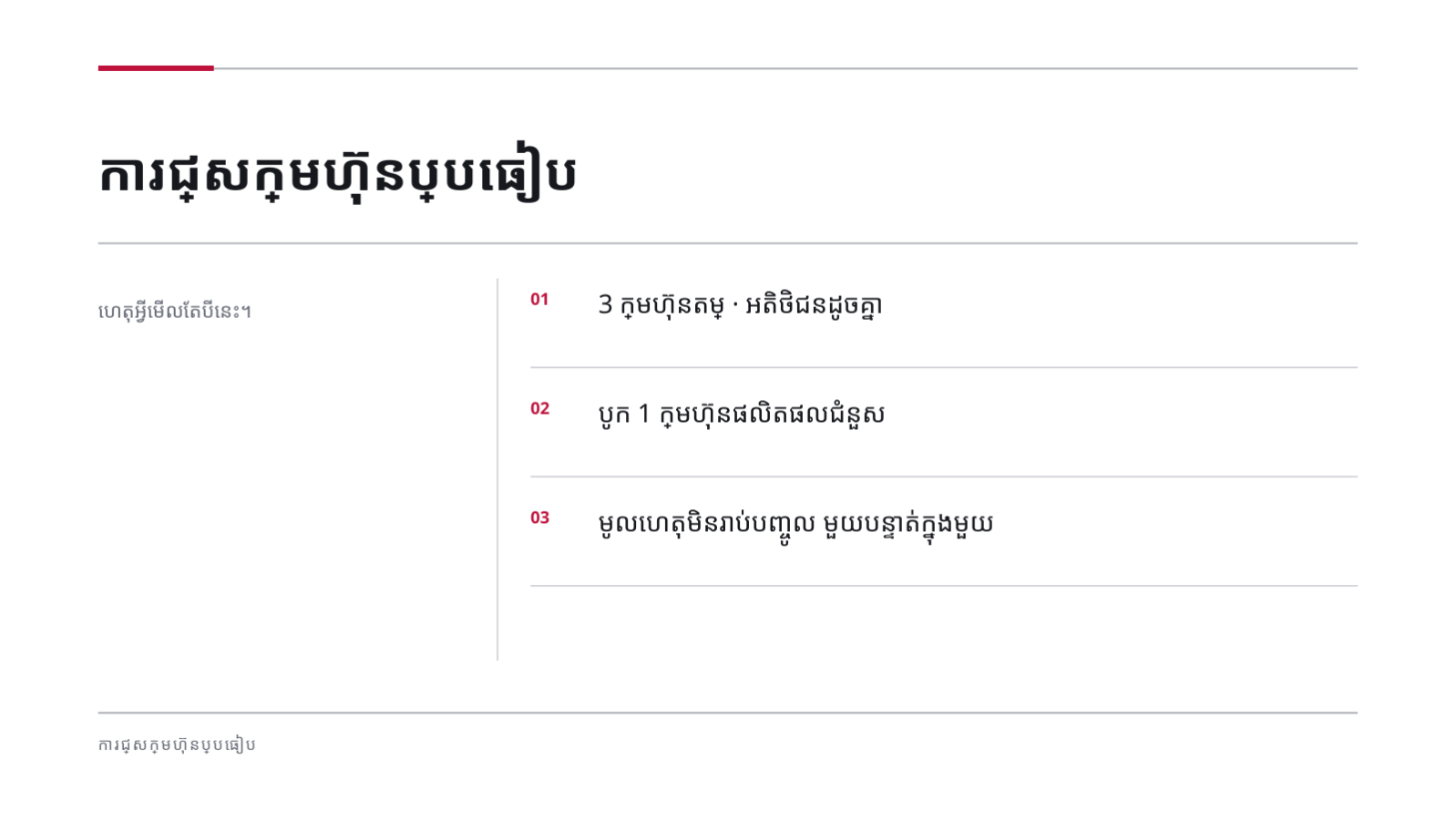 ស្លាយ 6 — របាយការណ៍វិភាគ គូប្រកួតប្រជែង