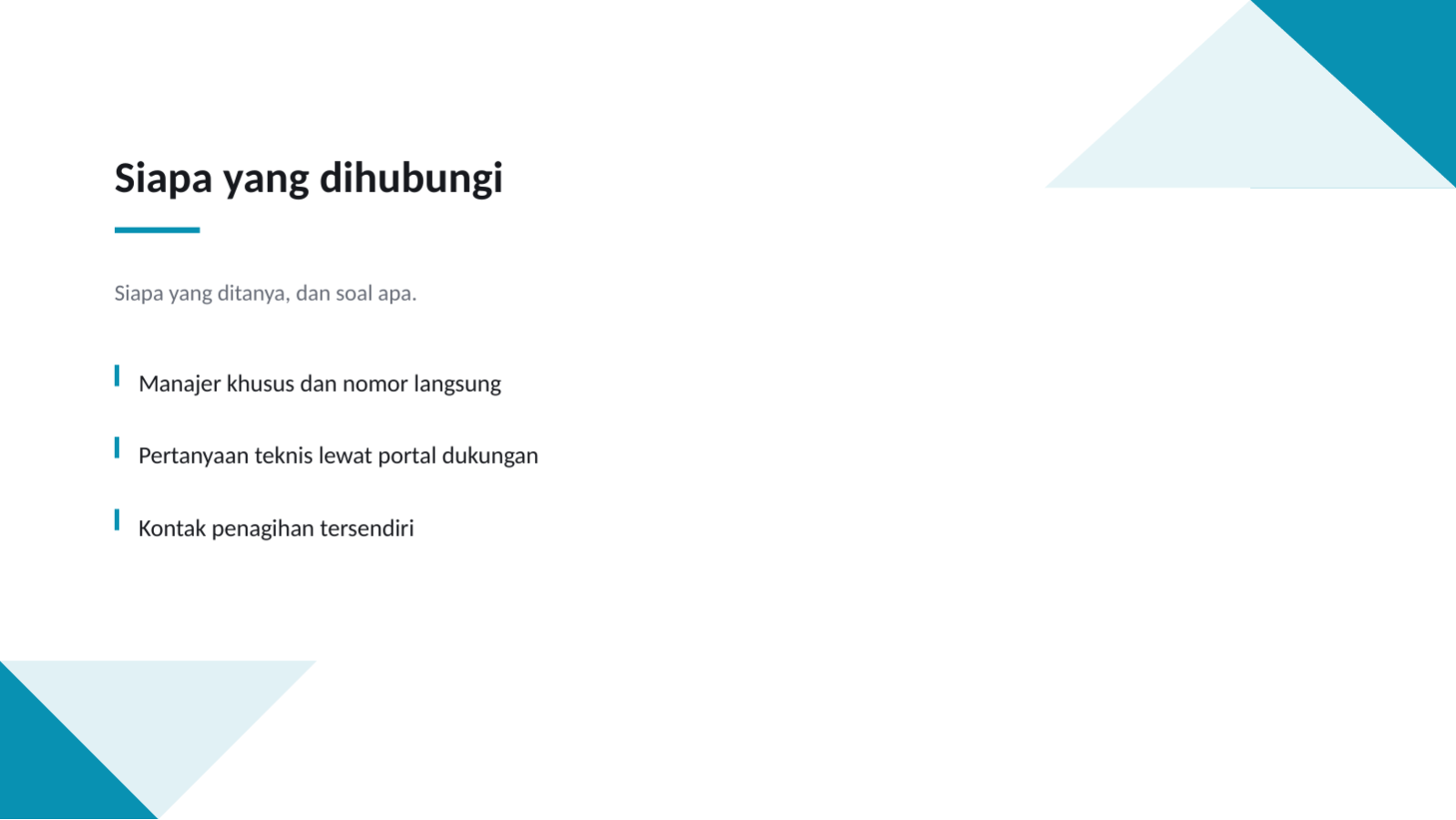 Slide 4 — Materi onboarding pelanggan