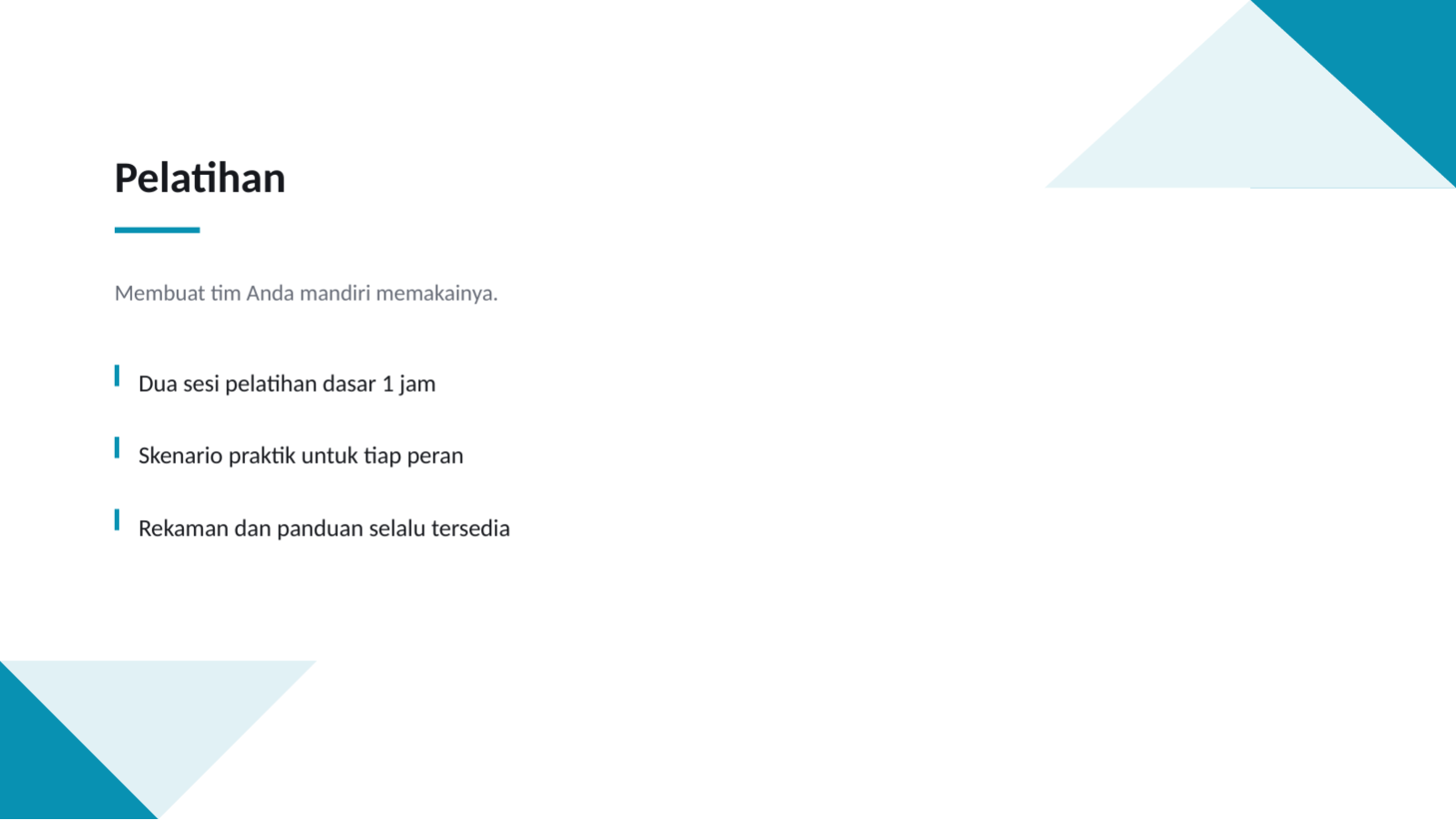 Slide 10 — Materi onboarding pelanggan