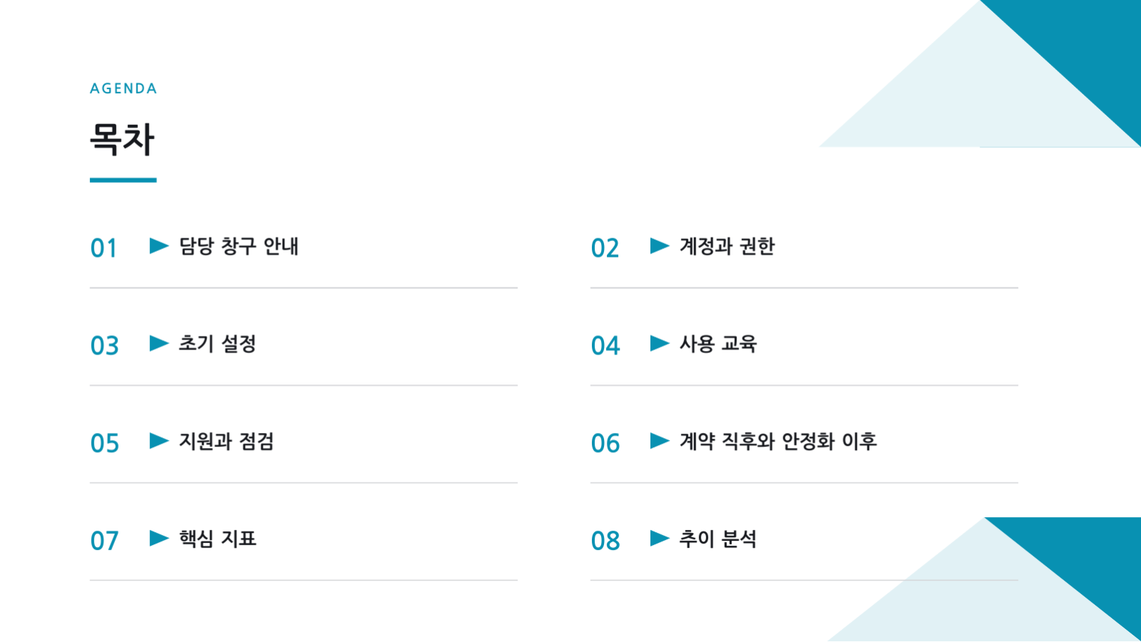 슬라이드 2 — 고객 온보딩 자료