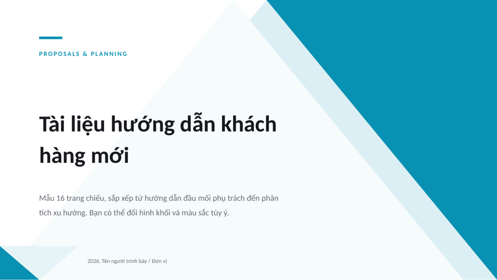 Trang chiếu 1 — Tài liệu hướng dẫn khách hàng mới