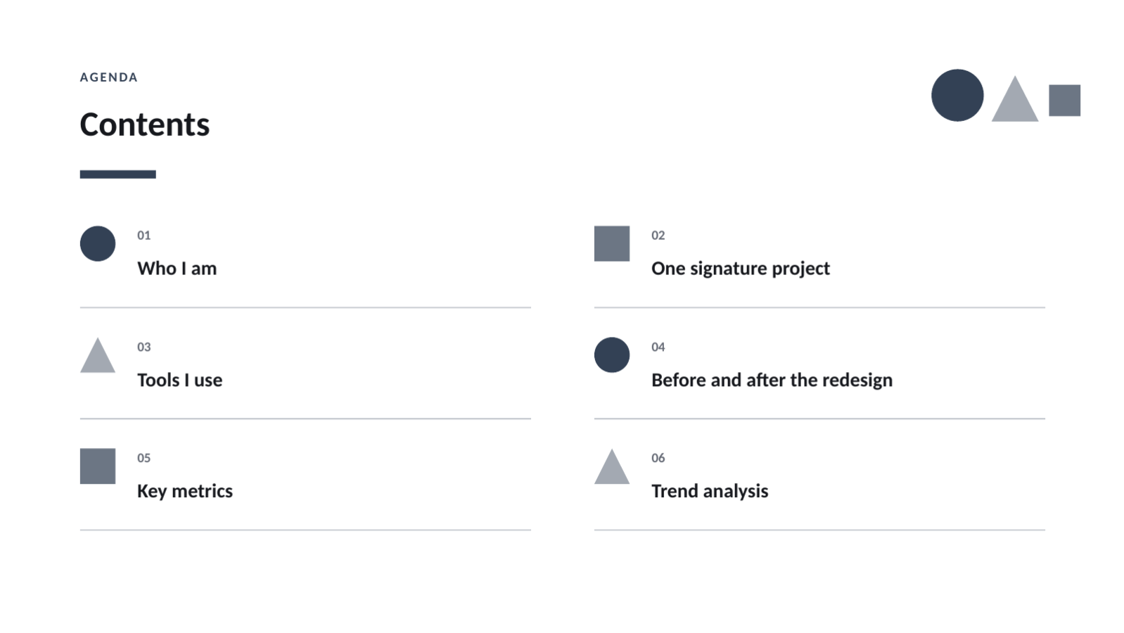 Slide 2 — Designer Portfolio Deck