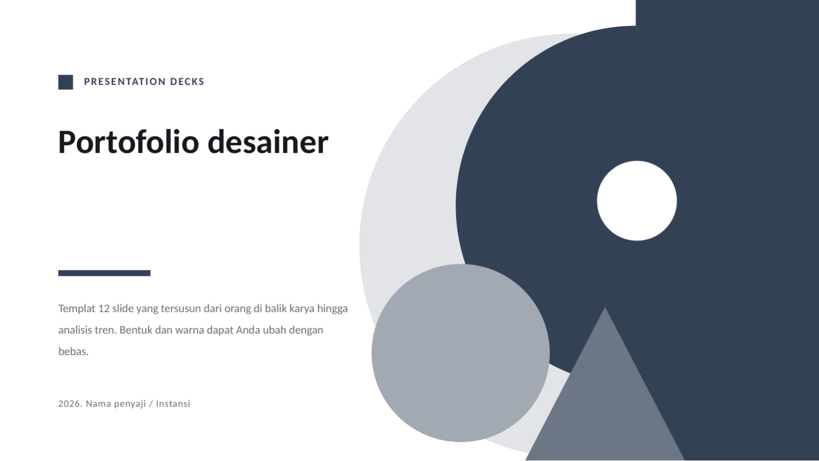 Slide 1 — Portofolio desainer