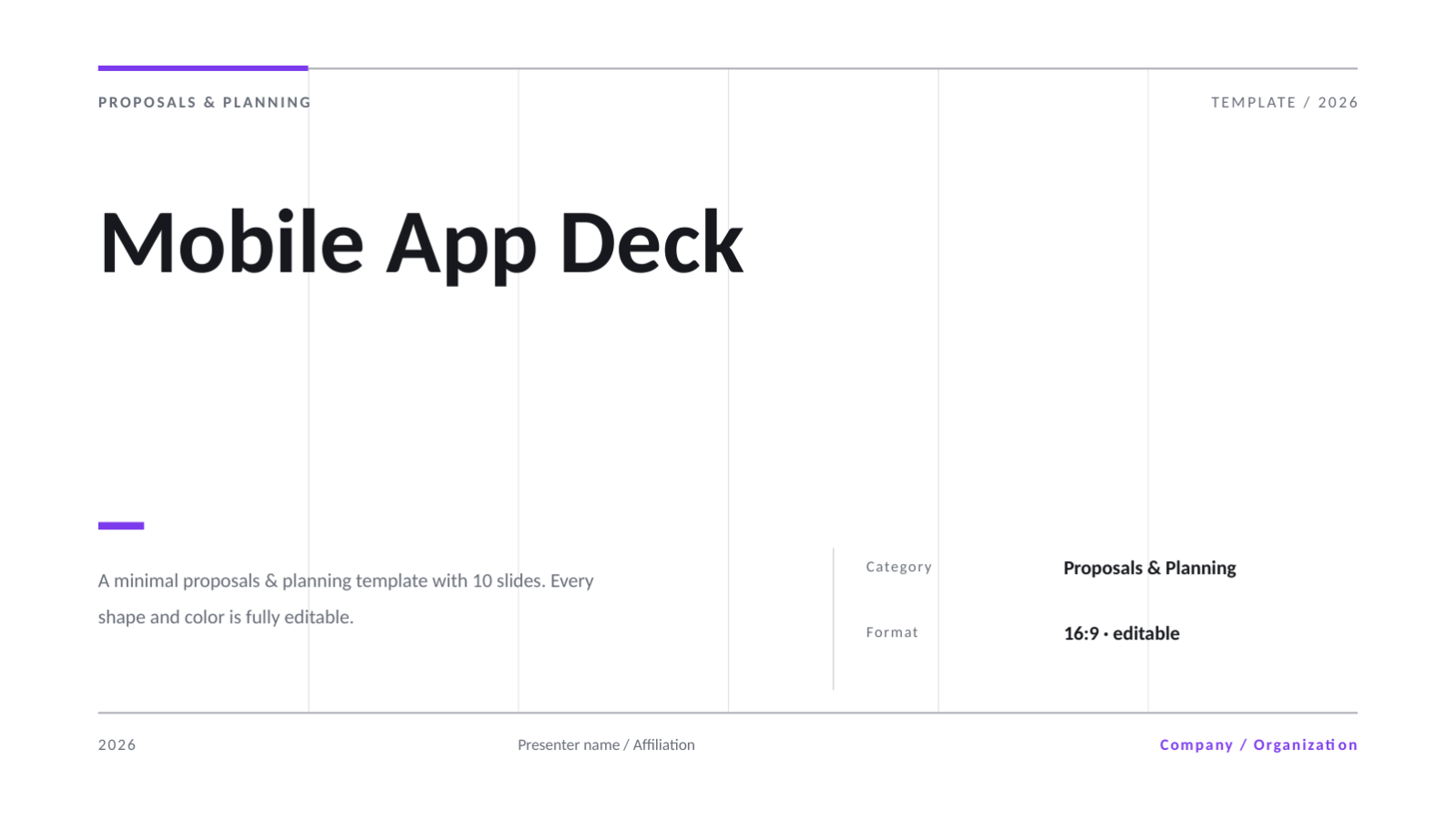 Slide 1 — Mobile App Deck