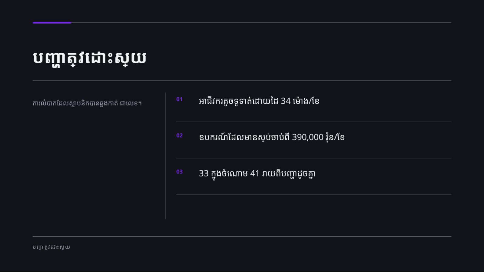 ស្លាយ 4 — ឯកសារបង្ហាញ ការវិនិយោគដំបូង