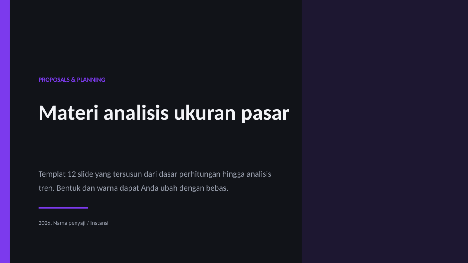 Slide 1 — Materi analisis ukuran pasar