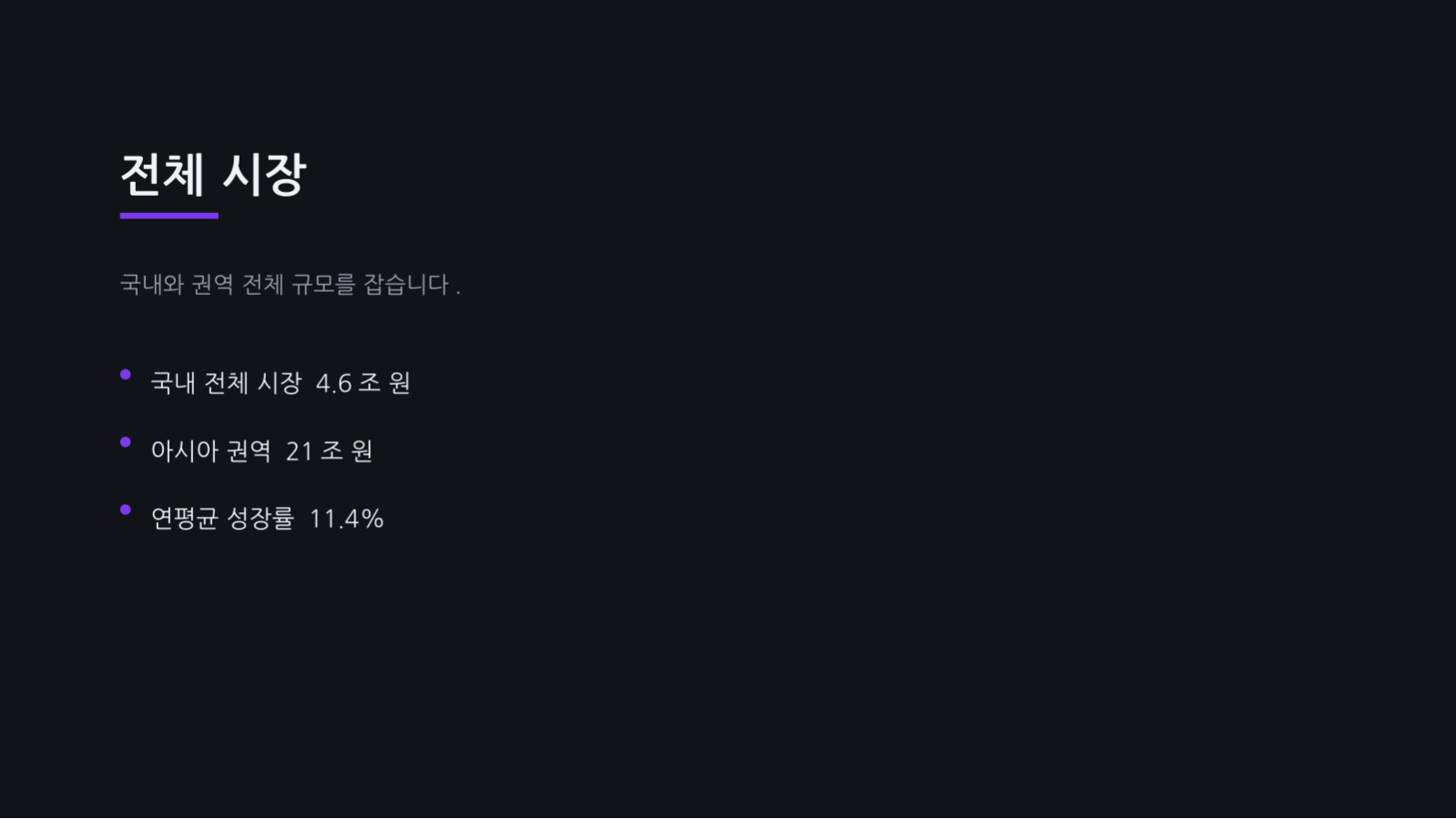 슬라이드 6 — 시장 규모 분석 자료