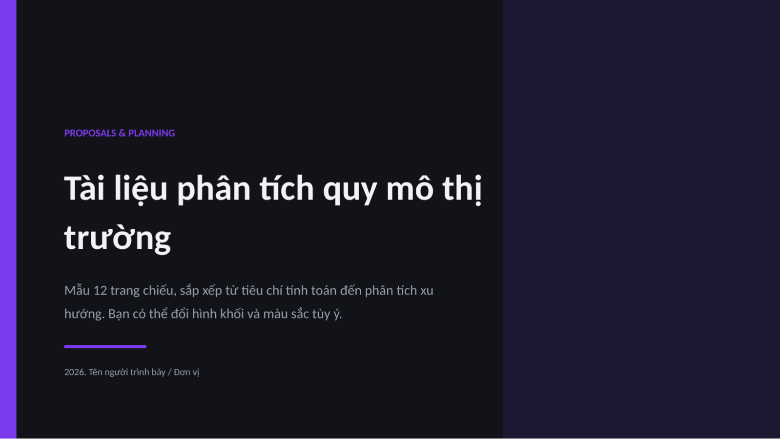 Trang chiếu 1 — Tài liệu phân tích quy mô thị trường