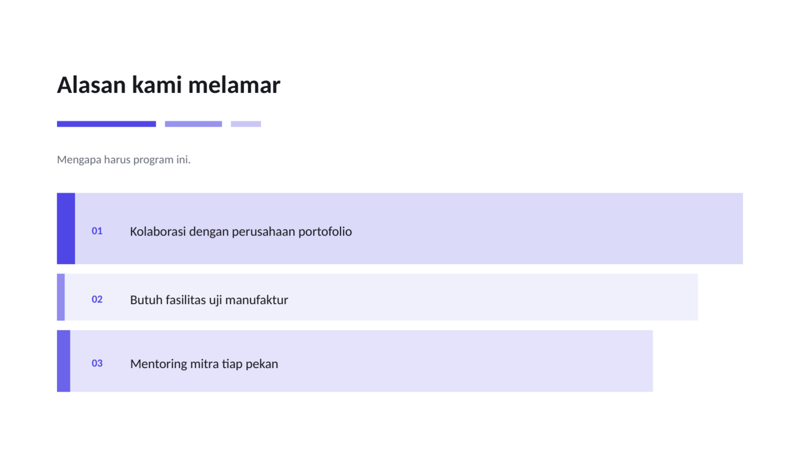 Slide 4 — Materi pendaftaran akselerator
