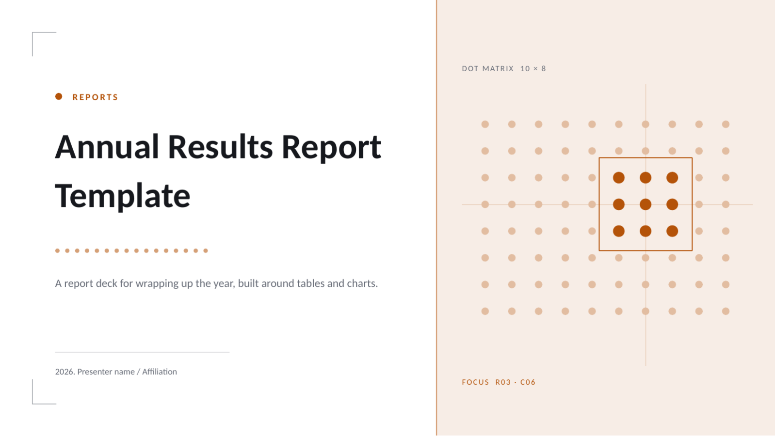 Slide 1 — Annual Results Report Template