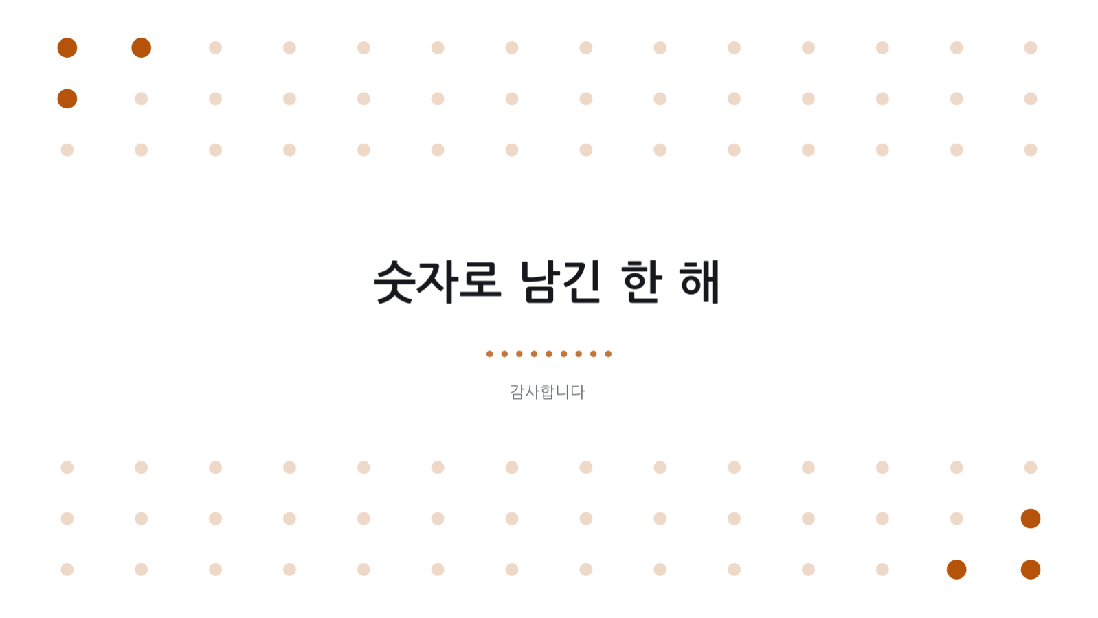 슬라이드 10 — 연간 실적 보고서 템플릿