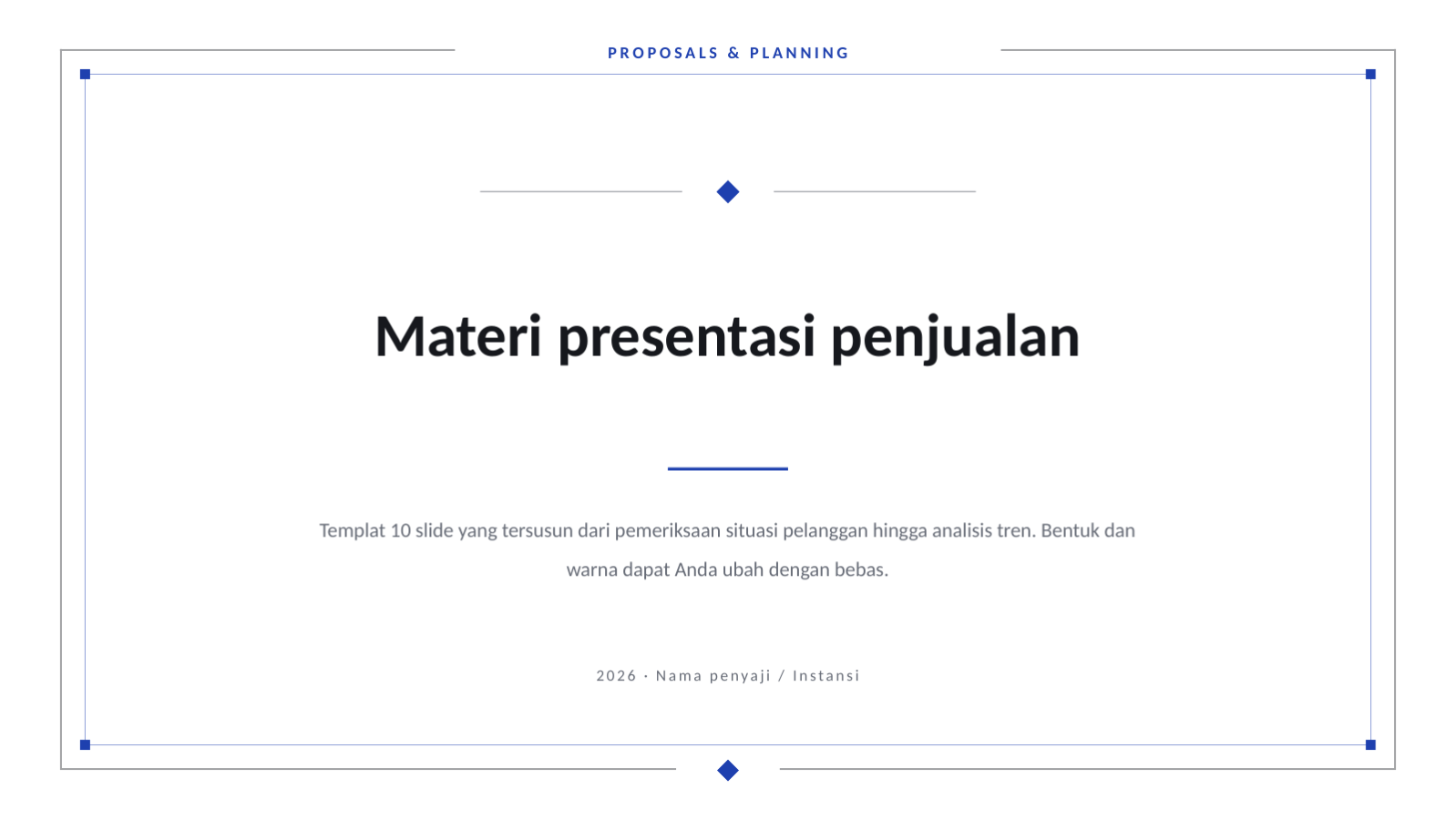 Slide 1 — Materi presentasi penjualan