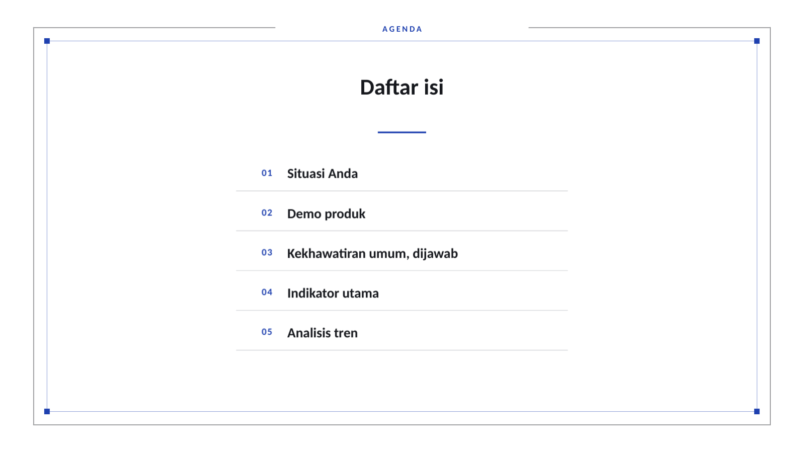 Slide 2 — Materi presentasi penjualan