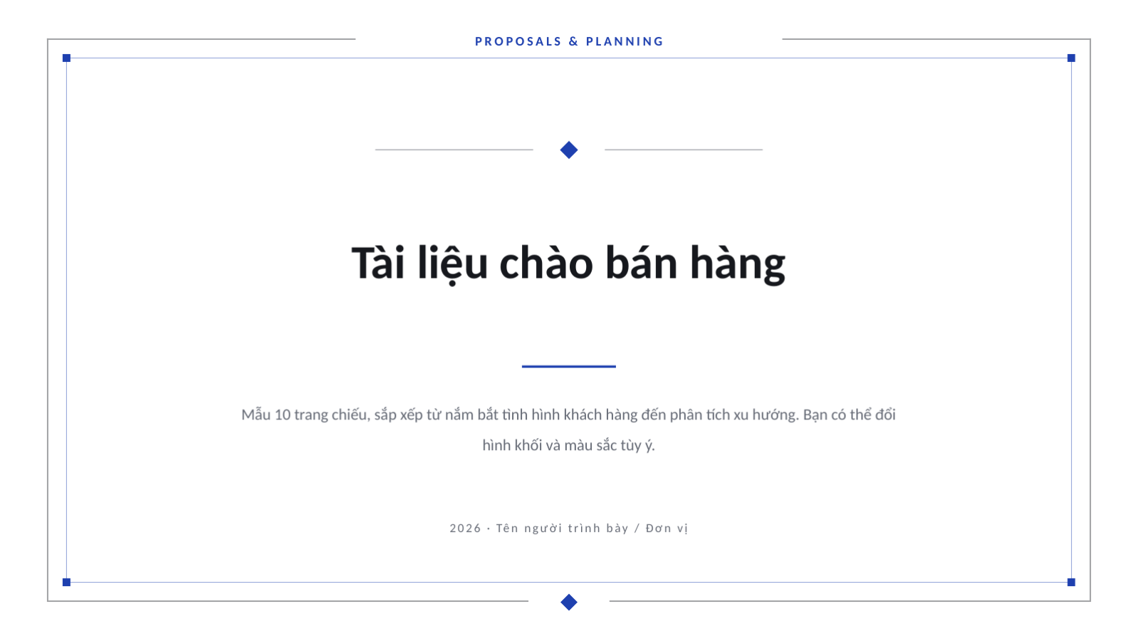 Trang chiếu 1 — Tài liệu chào bán hàng