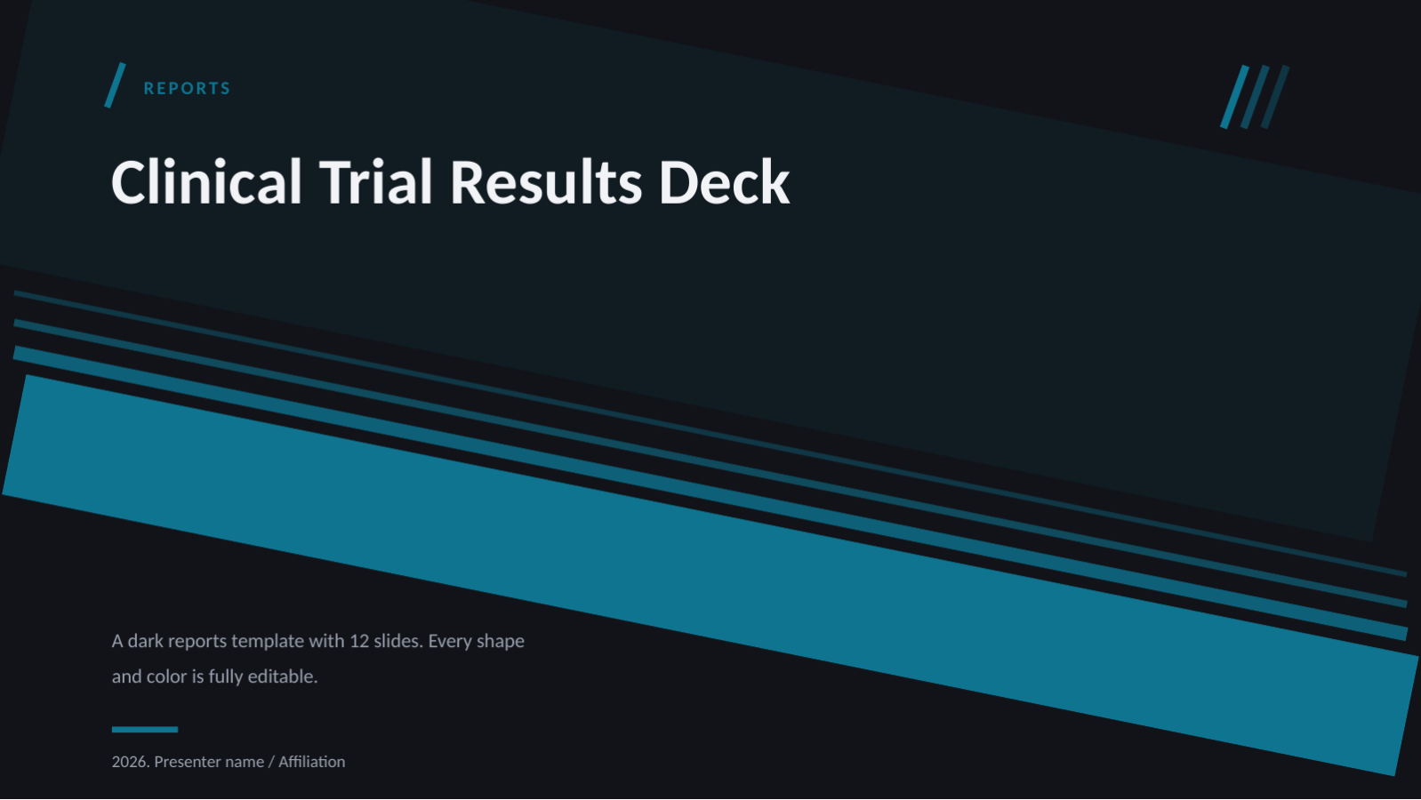 Slide 1 — Clinical Trial Results Deck