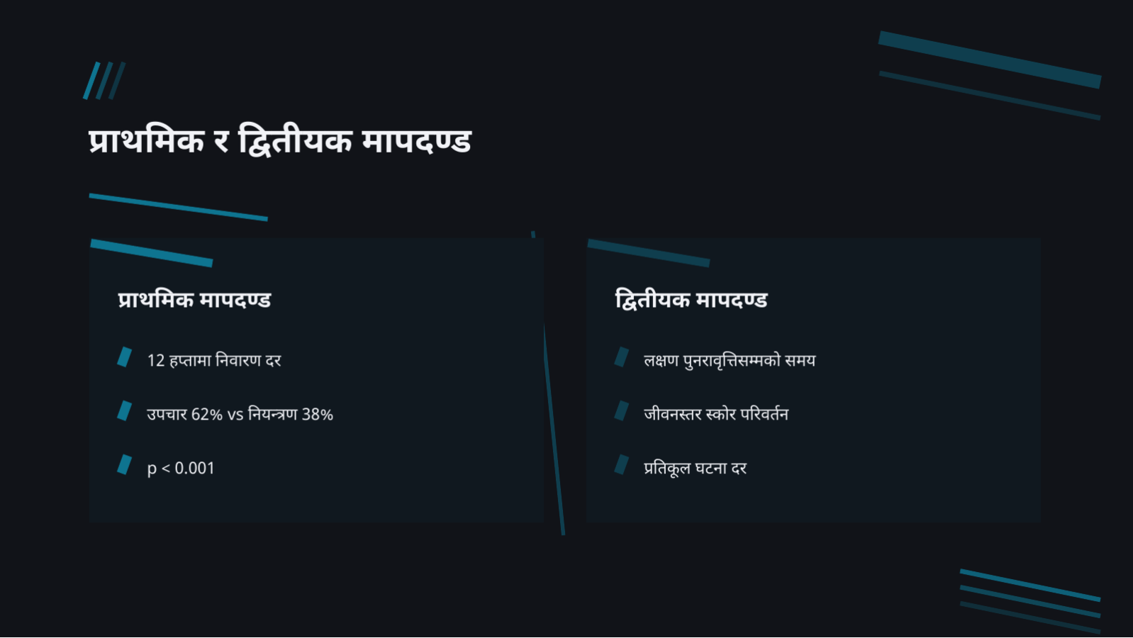 स्लाइड 9 — क्लिनिकल ट्रायल नतिजा प्रस्तुति