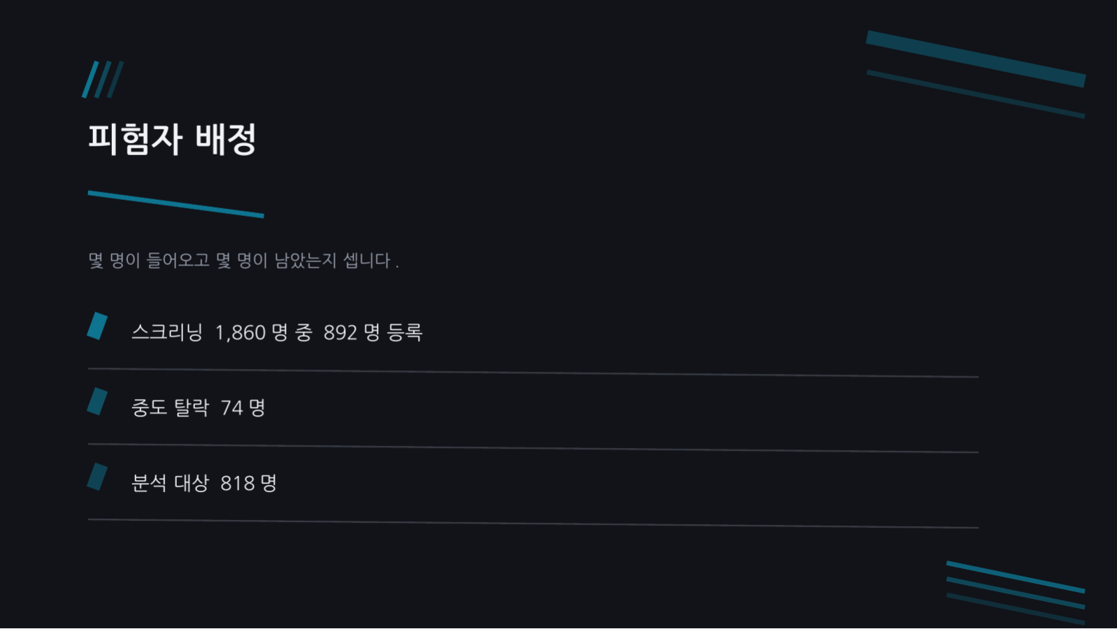 슬라이드 6 — 임상시험 결과 발표