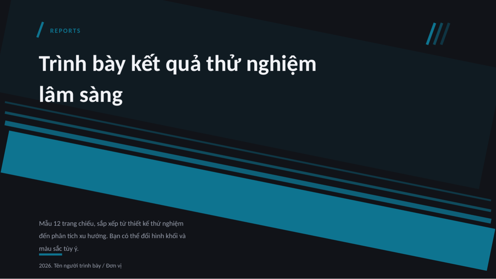 Trang chiếu 1 — Trình bày kết quả thử nghiệm lâm sàng