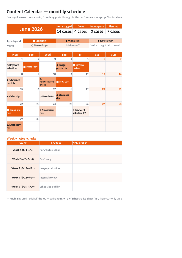Preview 1 — Content Calendar