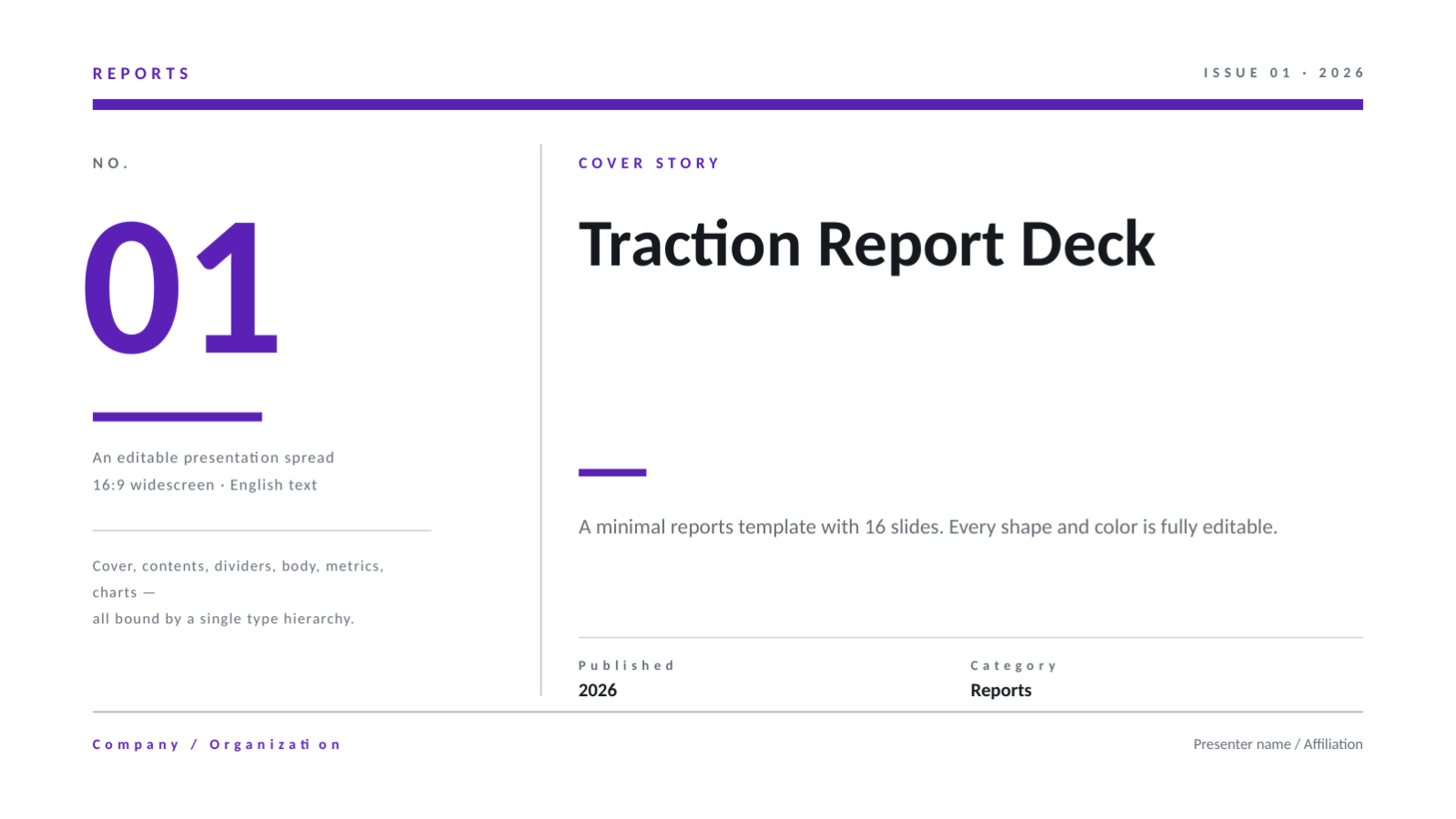 Slide 1 — Traction Report Deck