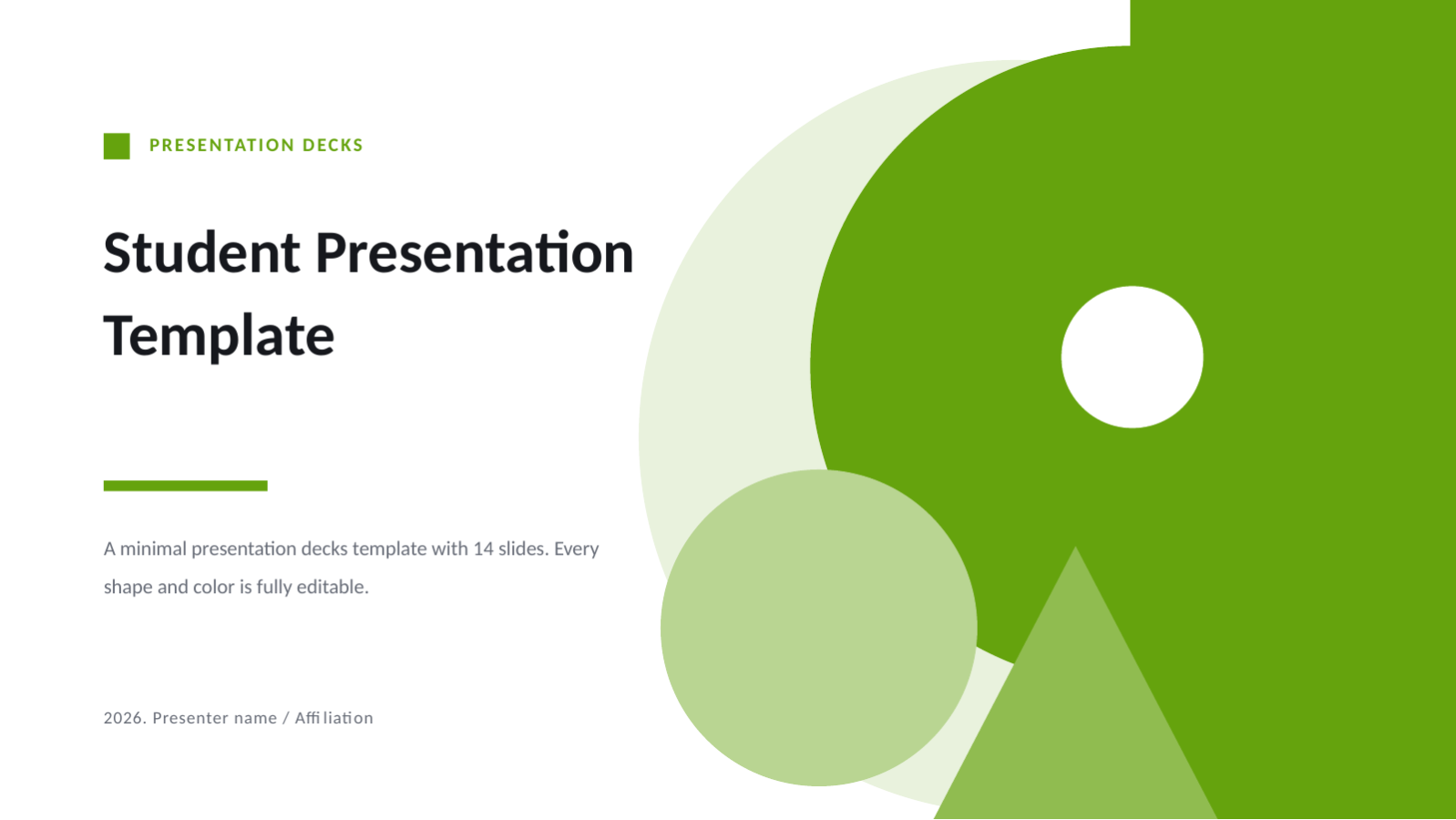 Slide 1 — Student Presentation Template