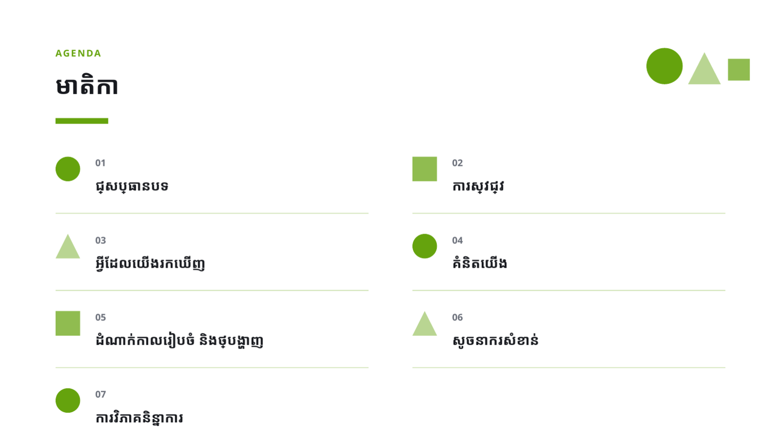 ស្លាយ 2 — គំរូបទបង្ហាញកិច្ចការសិស្ស