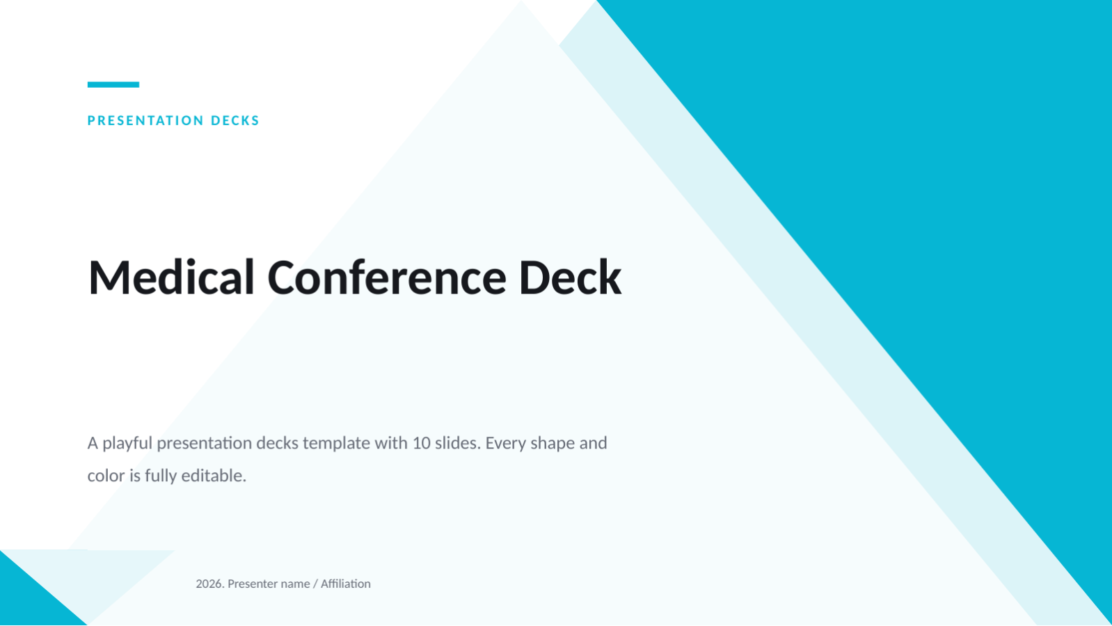 Slide 1 — Medical Conference Deck