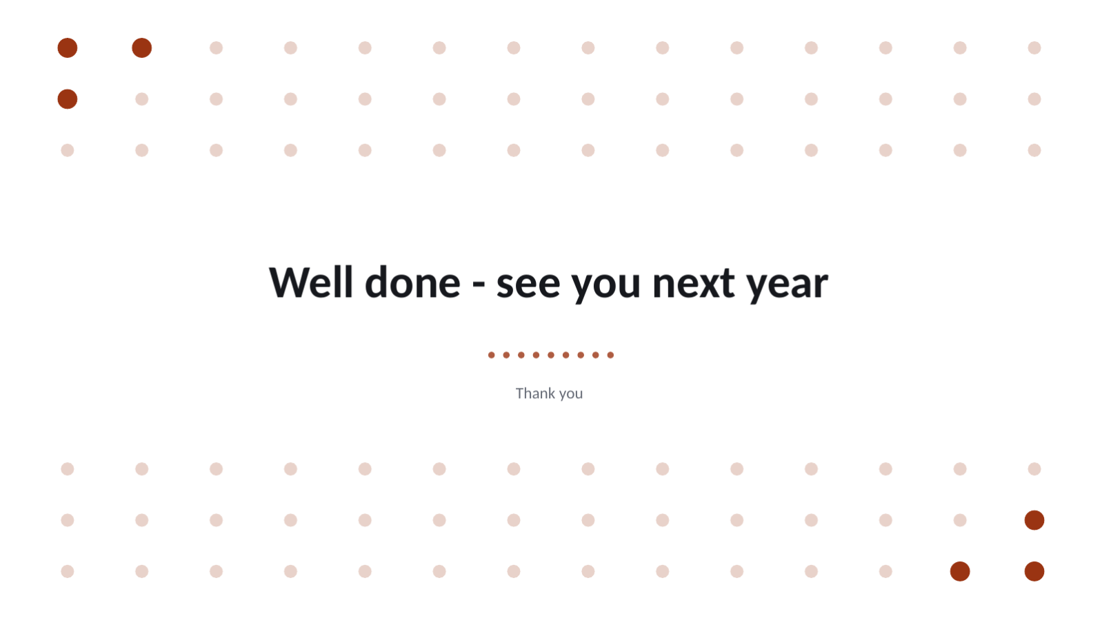 Slide 10 — Year in Review Deck