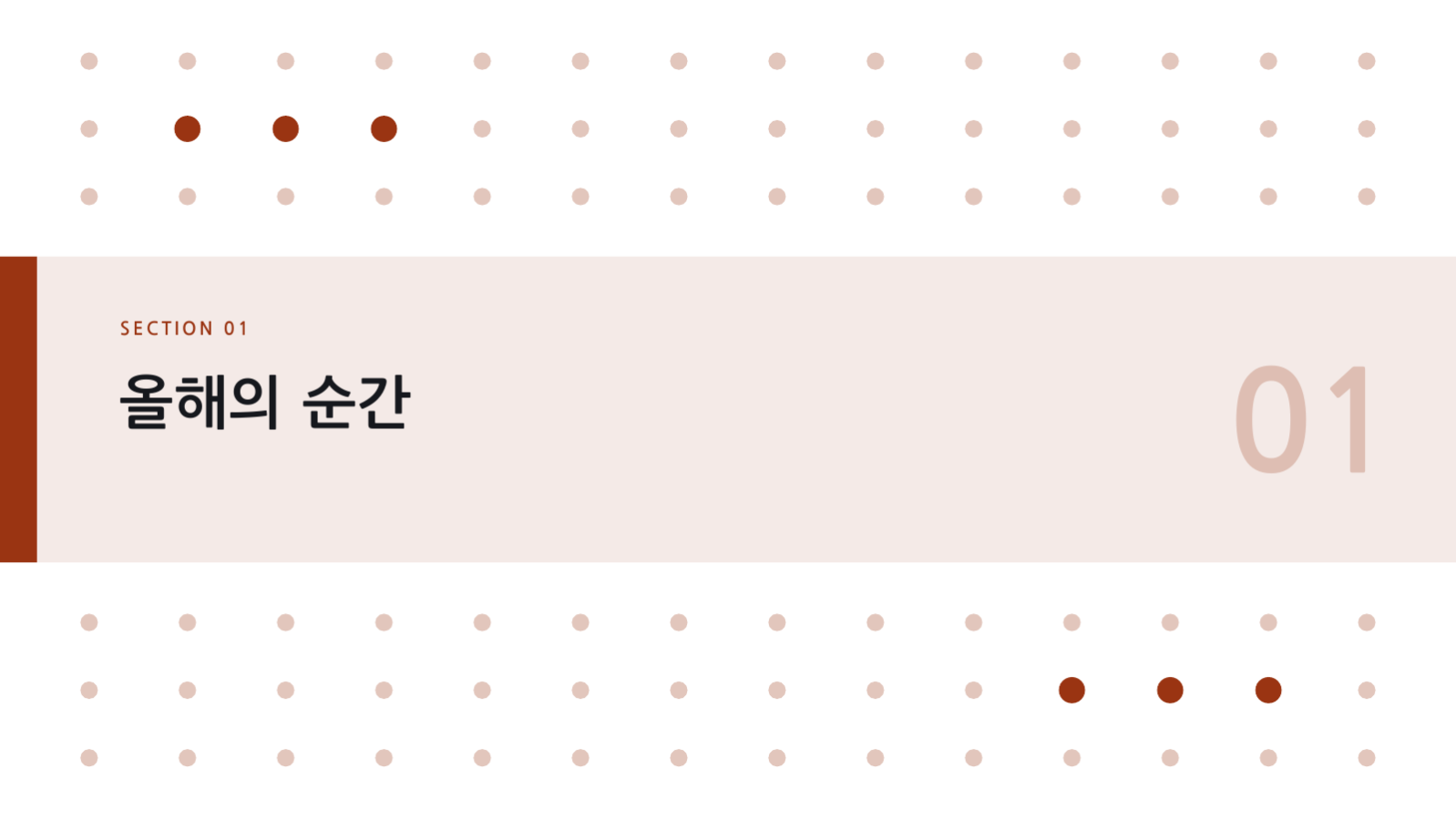 슬라이드 3 — 한 해 결산 발표
