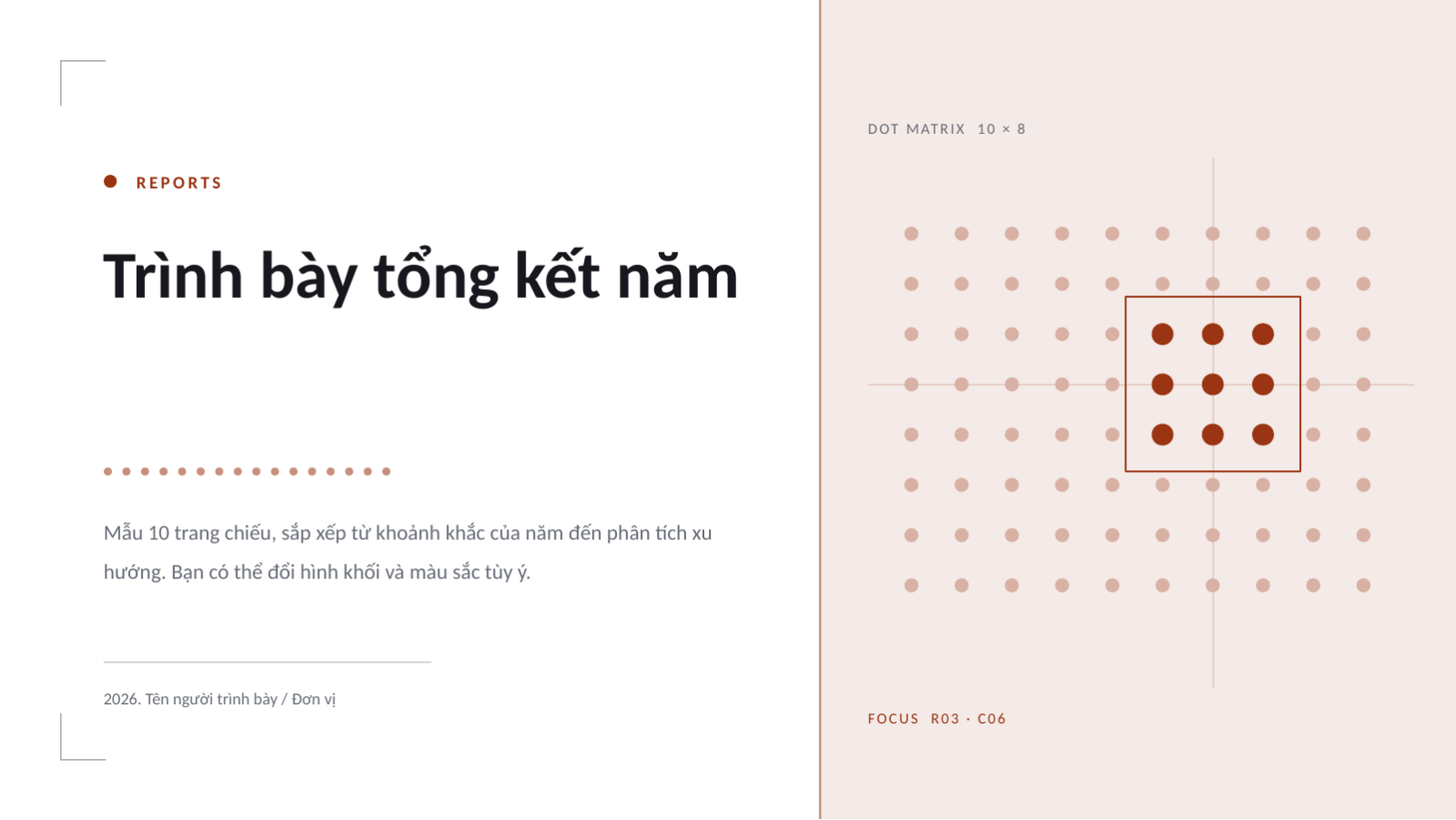 Trang chiếu 1 — Trình bày tổng kết năm