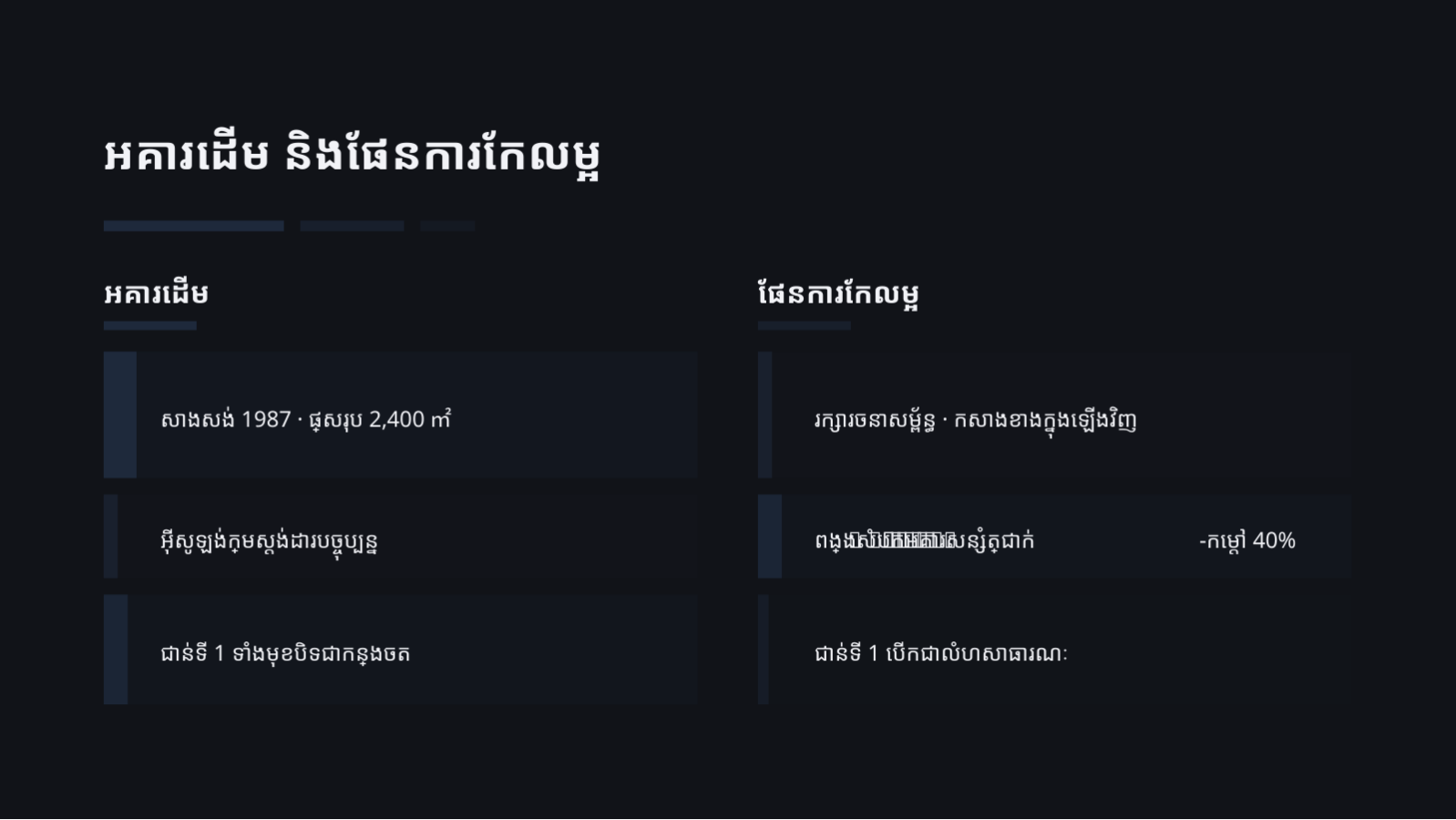 ស្លាយ 11 — ផតហ្វូលីយ៉ូស្ថាបត្យកម្ម