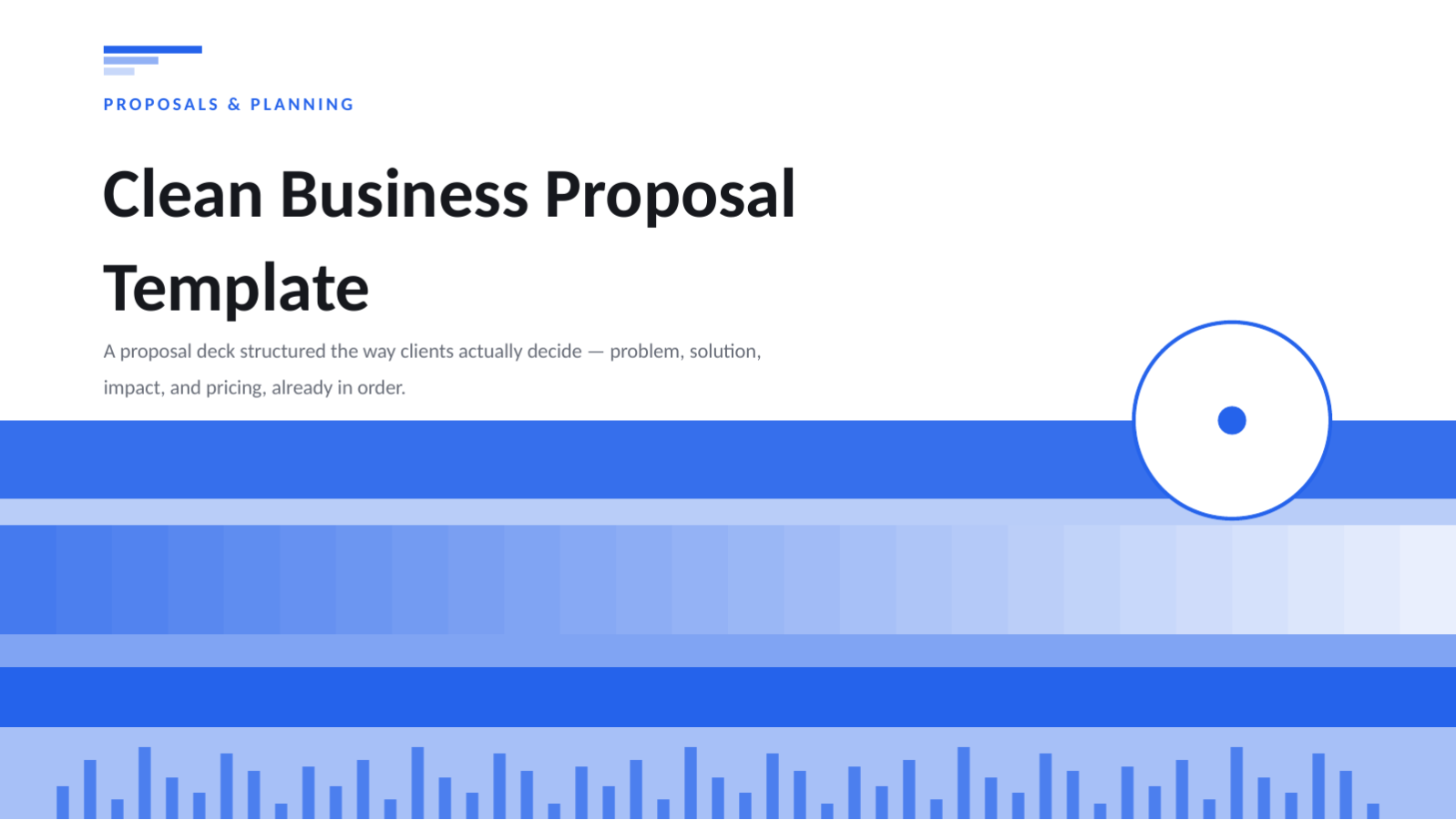 Slide 1 — Clean Business Proposal Template