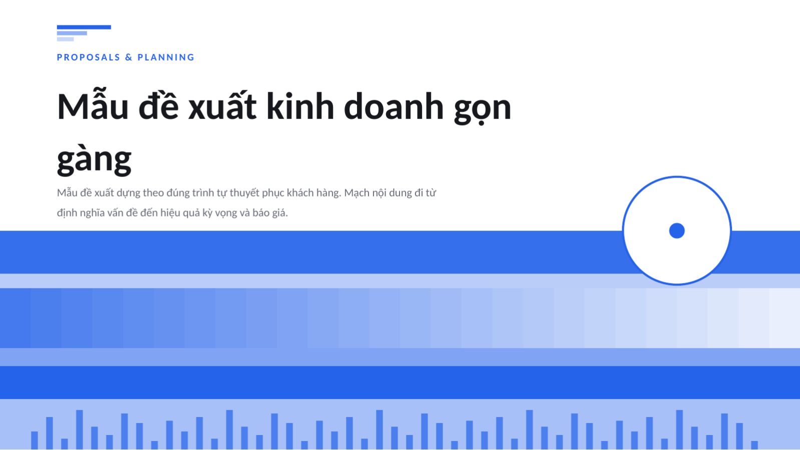 Trang chiếu 1 — Mẫu đề xuất kinh doanh gọn gàng