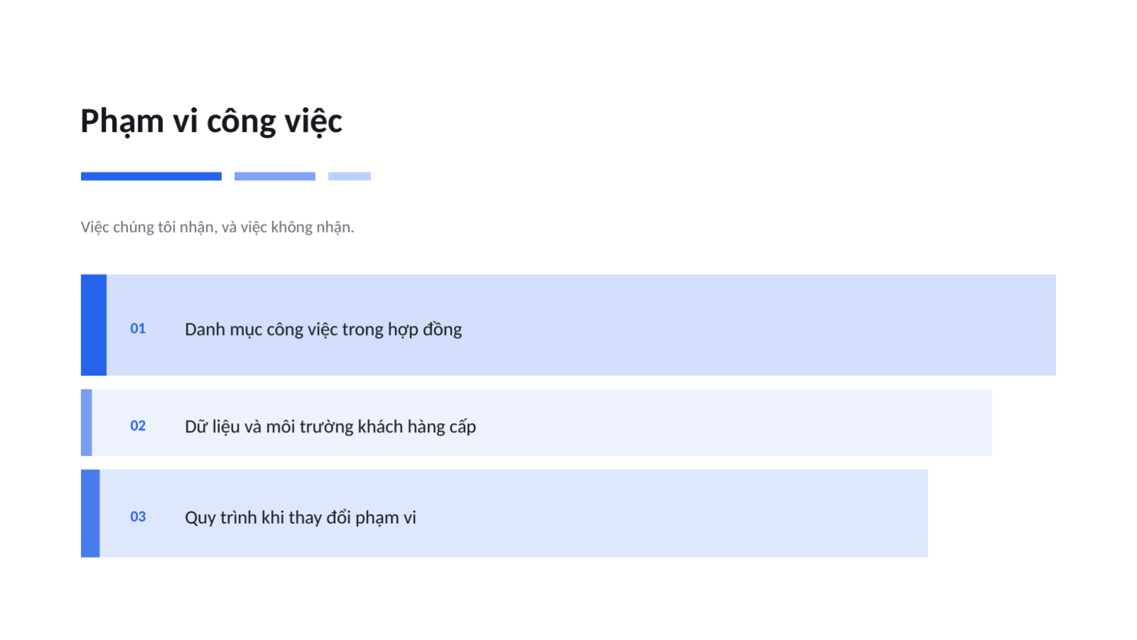 Trang chiếu 6 — Mẫu đề xuất kinh doanh gọn gàng