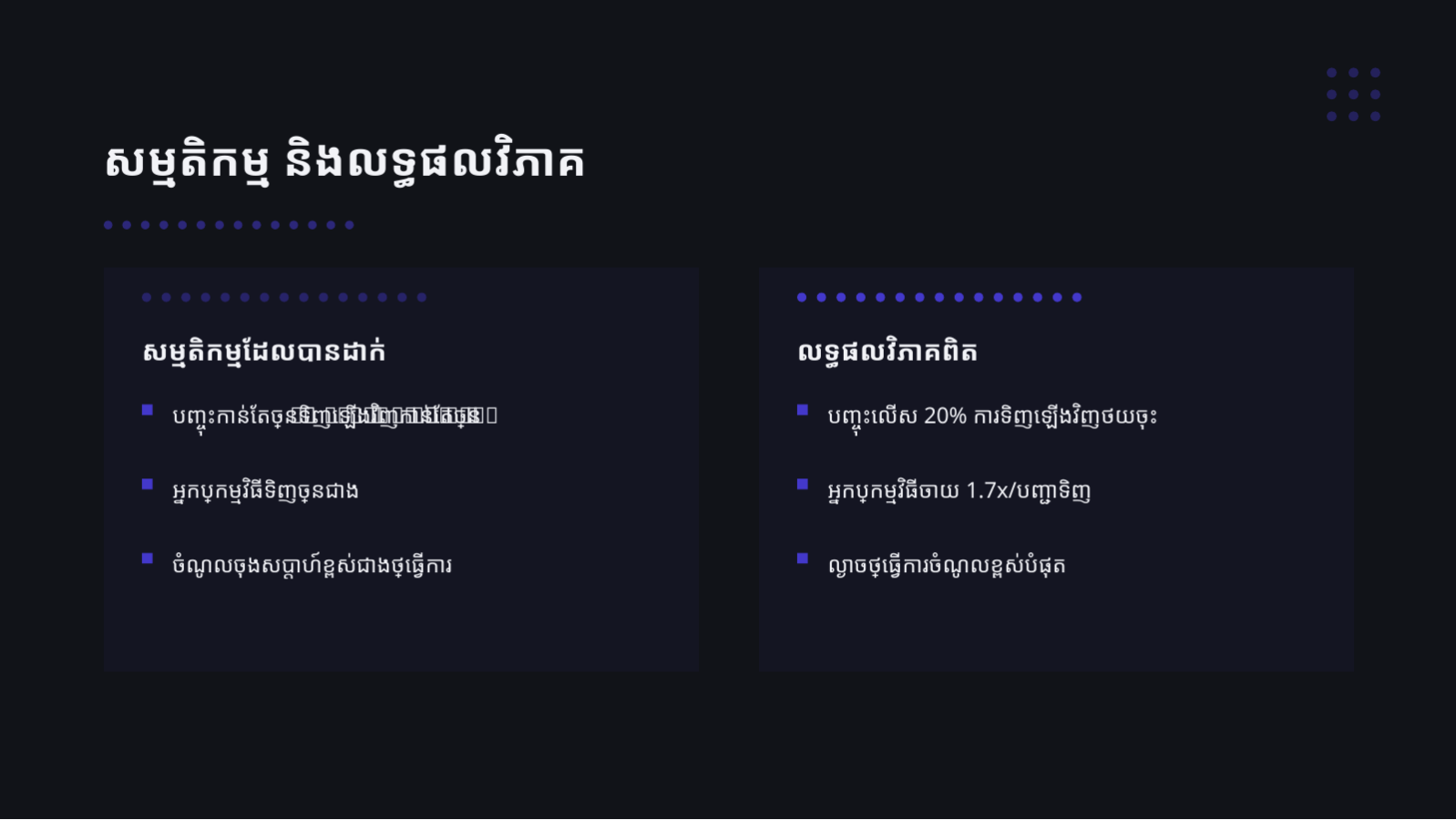 ស្លាយ 7 — របាយការណ៍លទ្ធផល វិភាគទិន្នន័យ