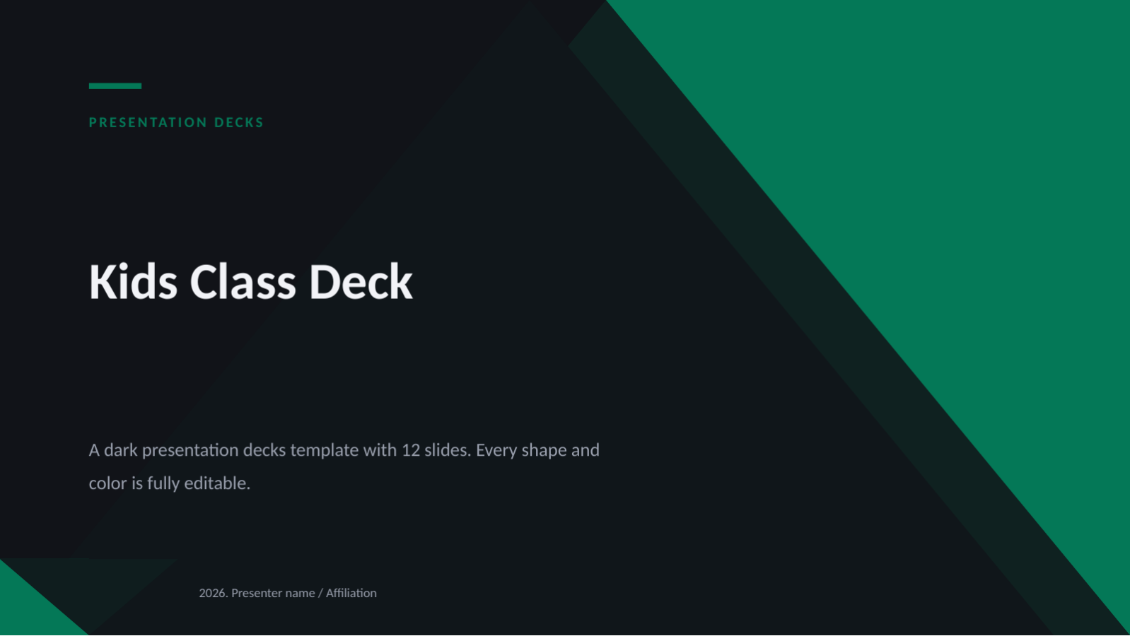 Slide 1 — Kids Class Deck