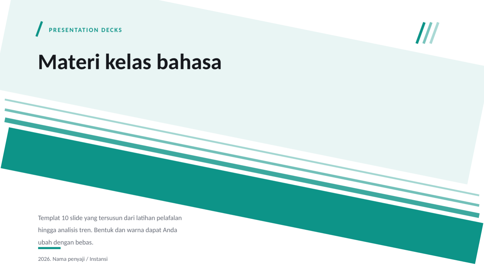 Slide 1 — Materi kelas bahasa