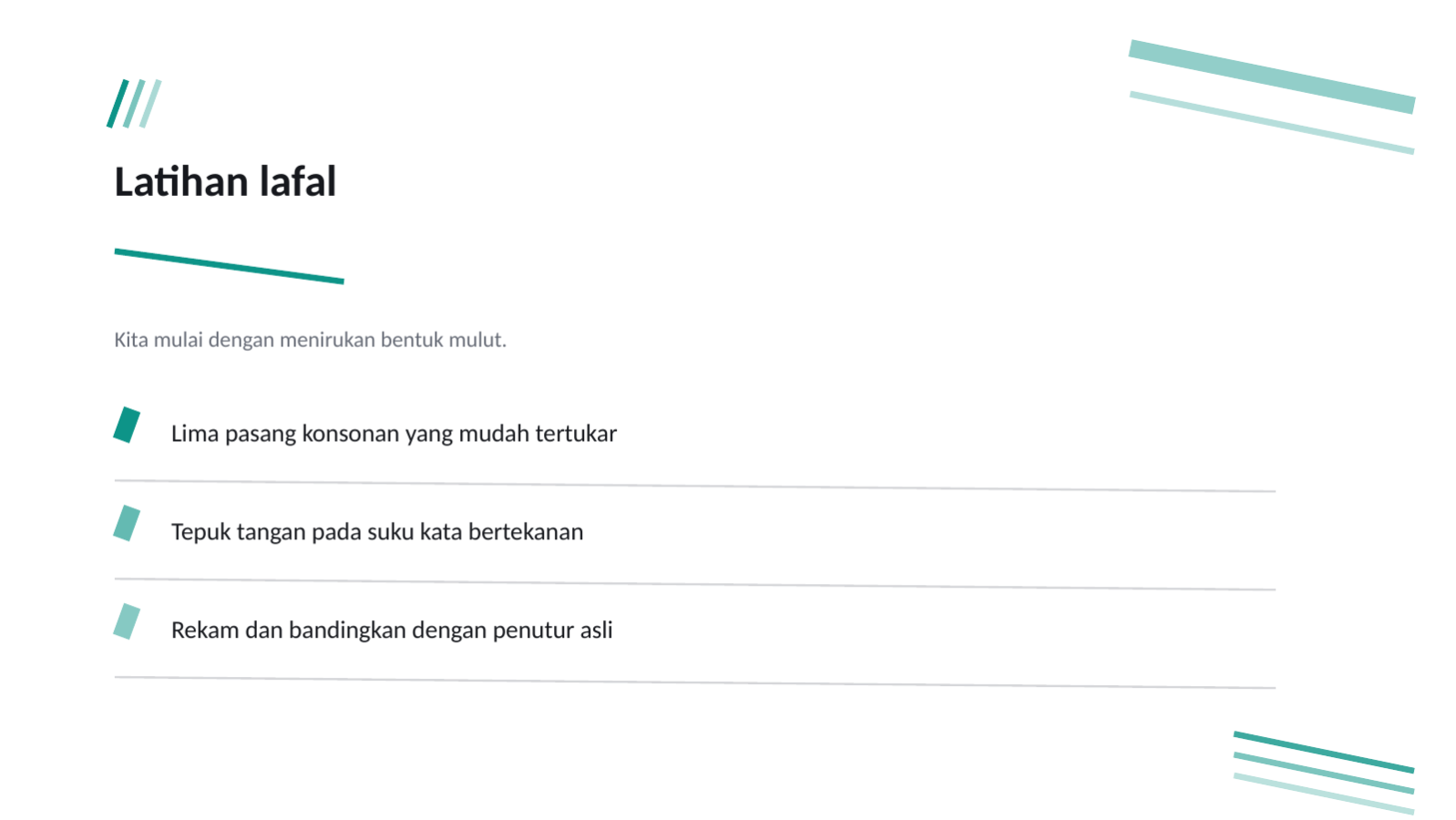 Slide 4 — Materi kelas bahasa