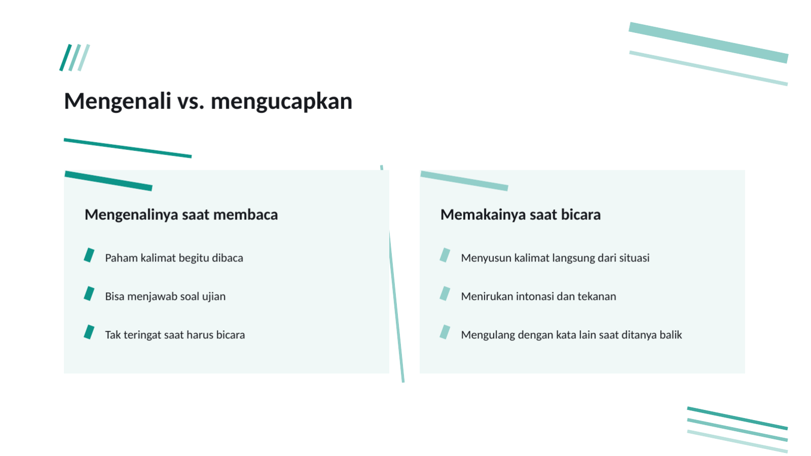 Slide 7 — Materi kelas bahasa