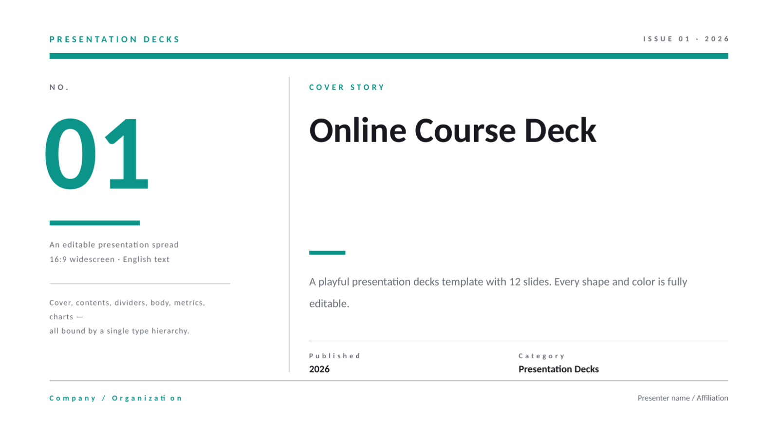 Slide 1 — Online Course Deck