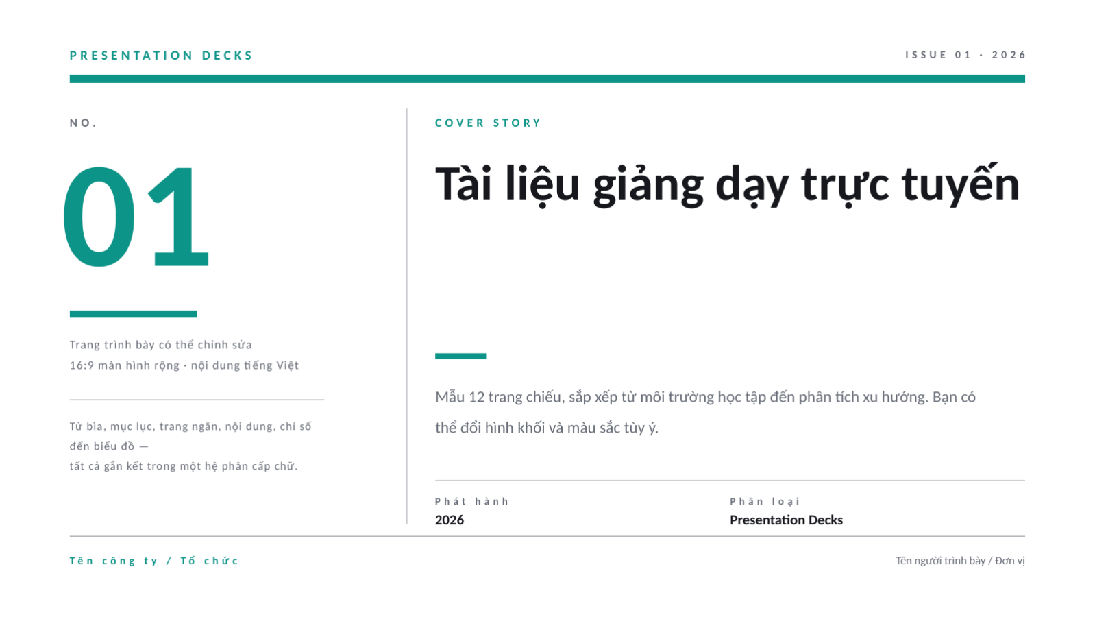 Trang chiếu 1 — Tài liệu giảng dạy trực tuyến