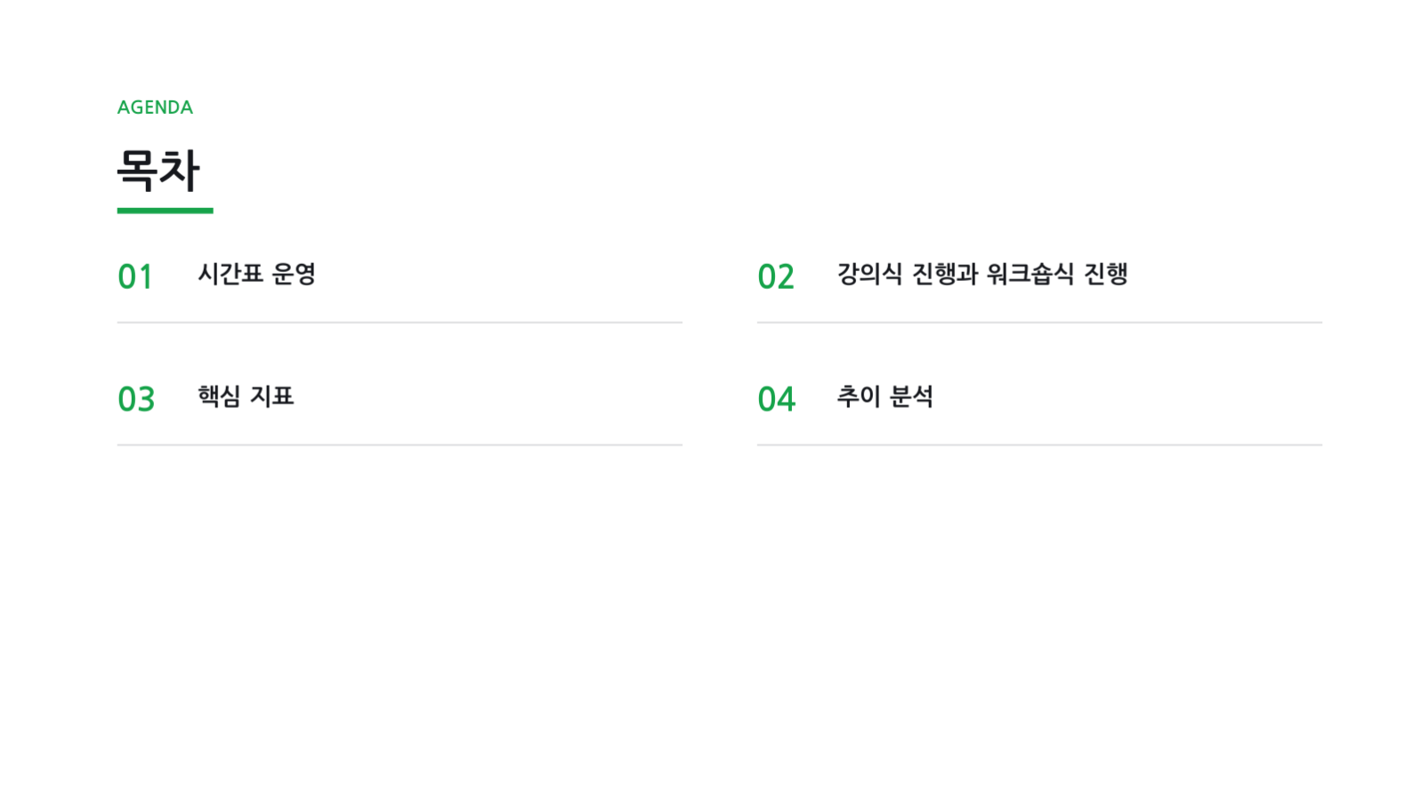 슬라이드 2 — 워크숍 진행 자료