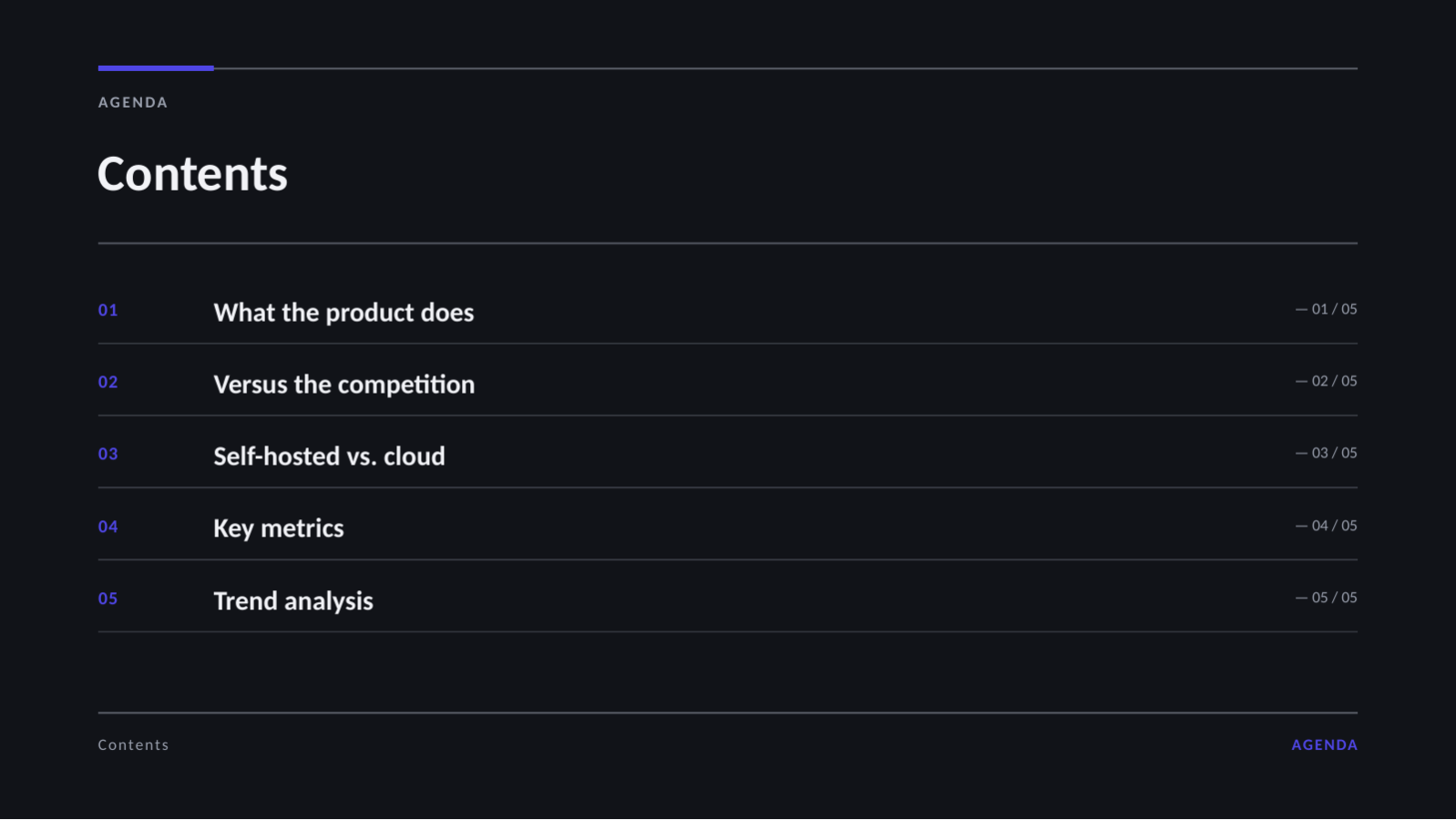 Slide 2 — IT Product Overview (Dark)