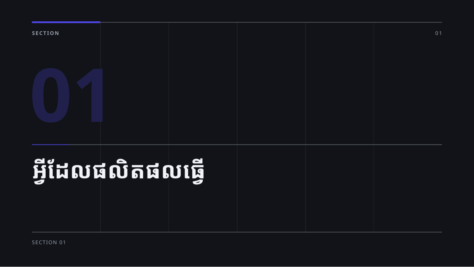 ស្លាយ 3 — ឯកសារណែនាំផលិតផល IT (ផ្ទៃងងឹត)