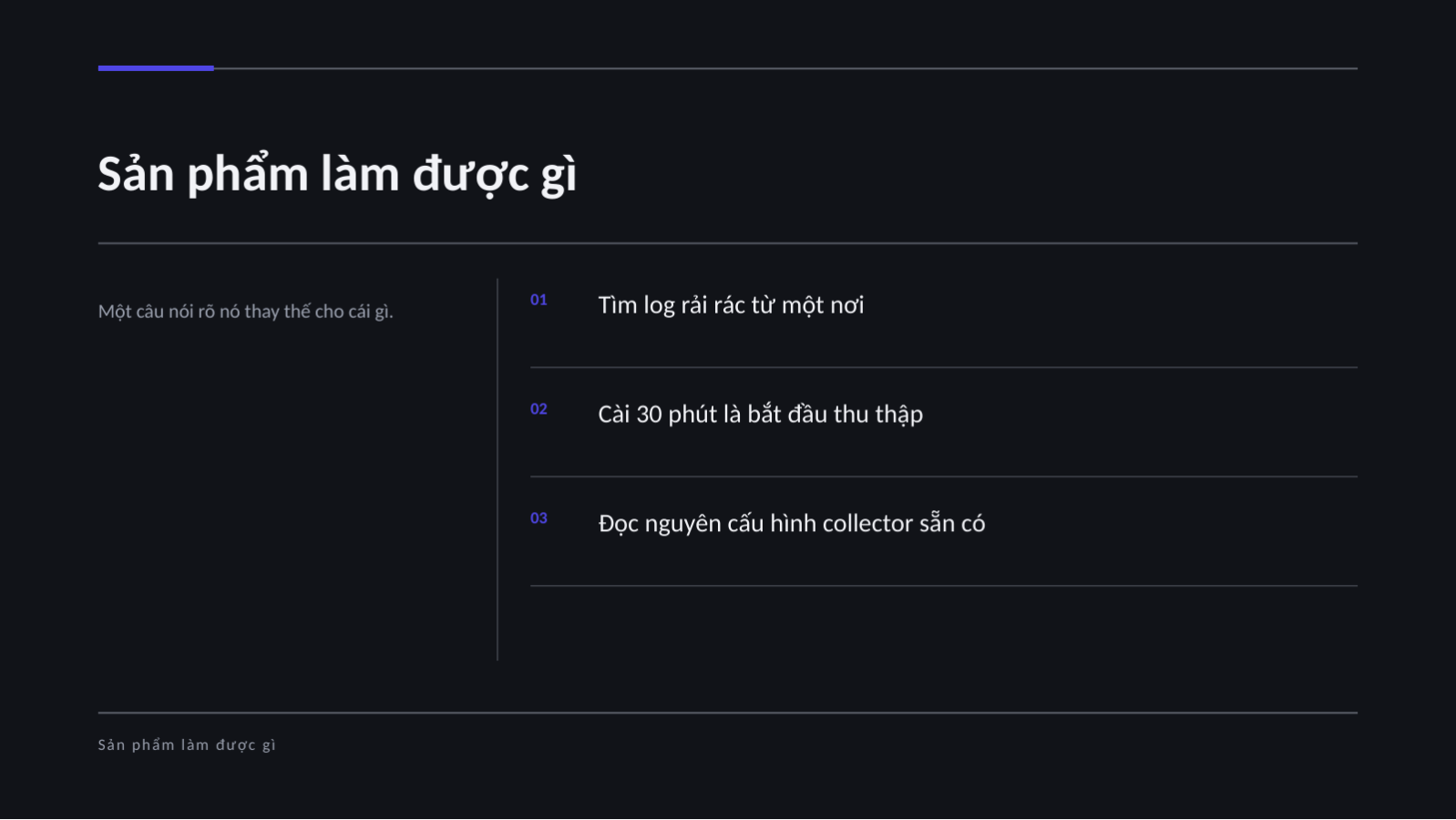 Trang chiếu 4 — Tài liệu giới thiệu sản phẩm IT (nền tối)